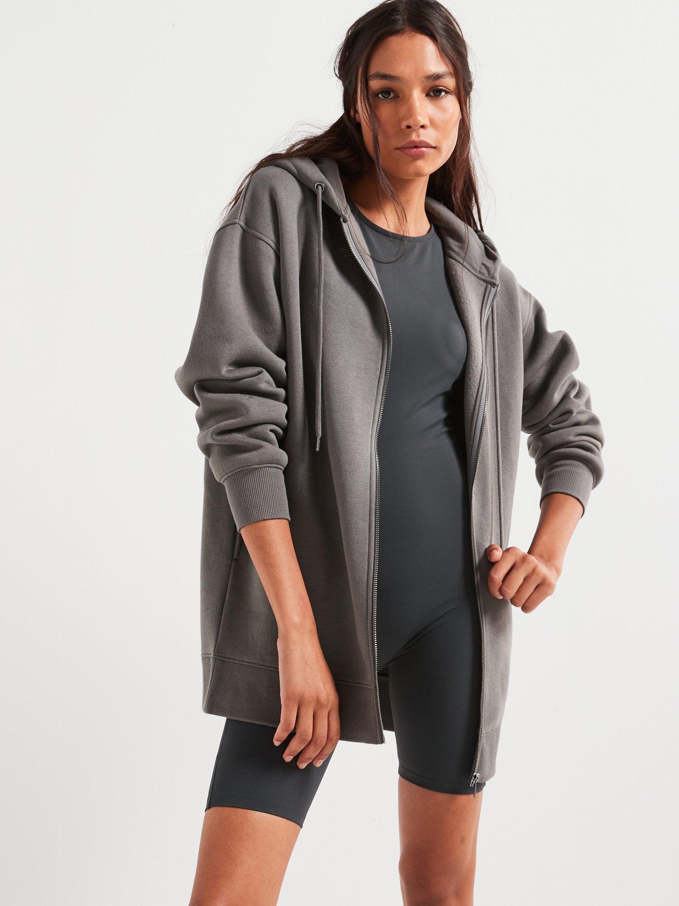 undefined The Essential Zip Through Hoodie - Charcoal