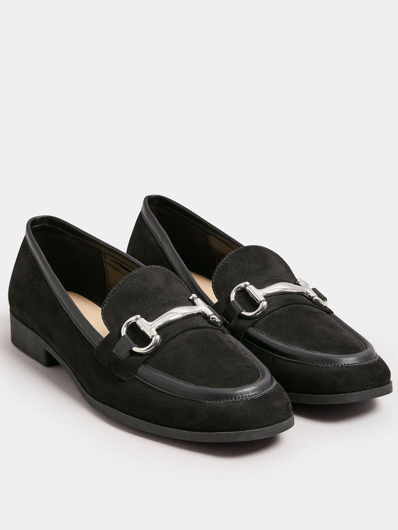 Yours Wide Fit Snaffle Apron Loafer Black