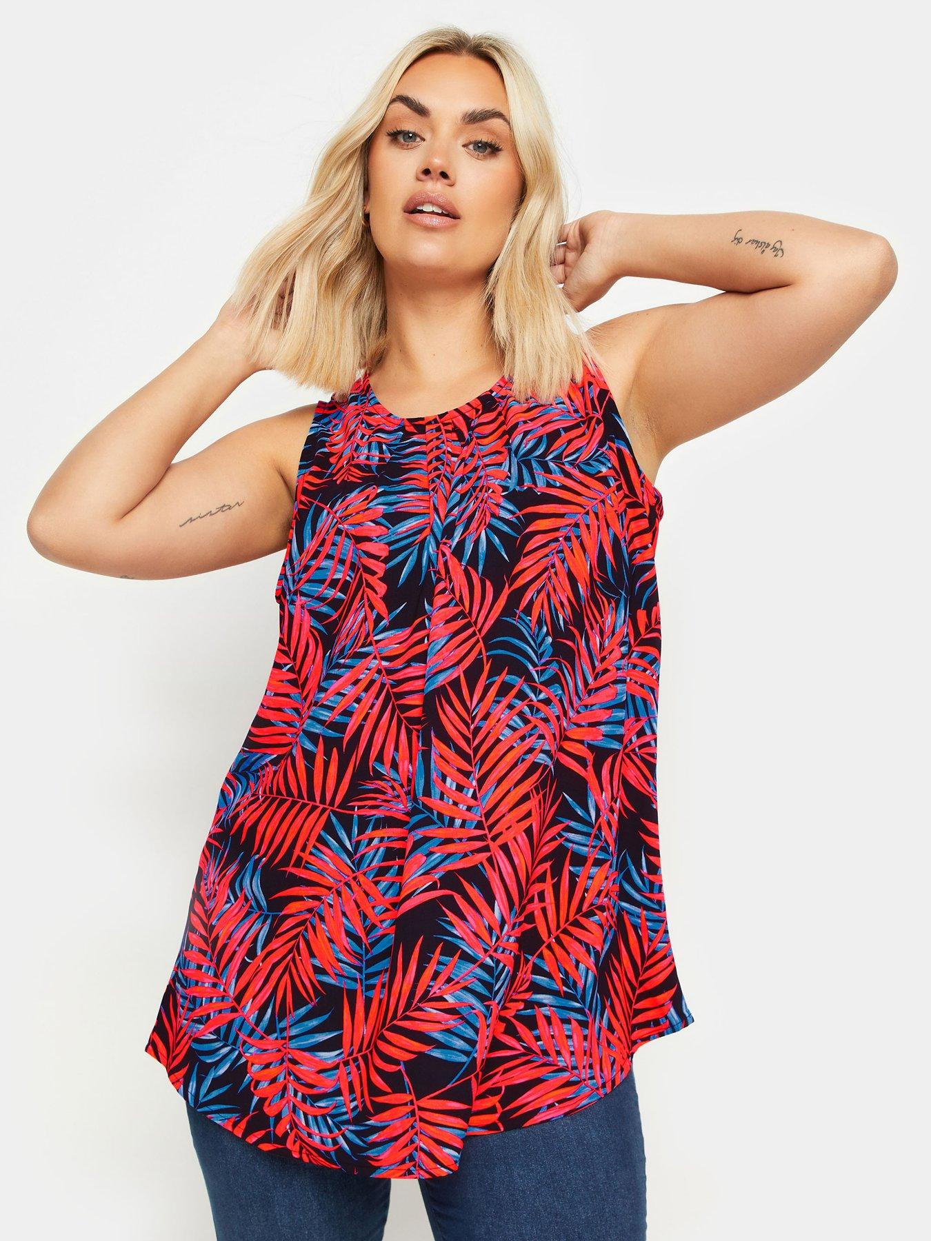 Image 1 of 4 of Yours Pleat Formal Vest Blouse - Multi