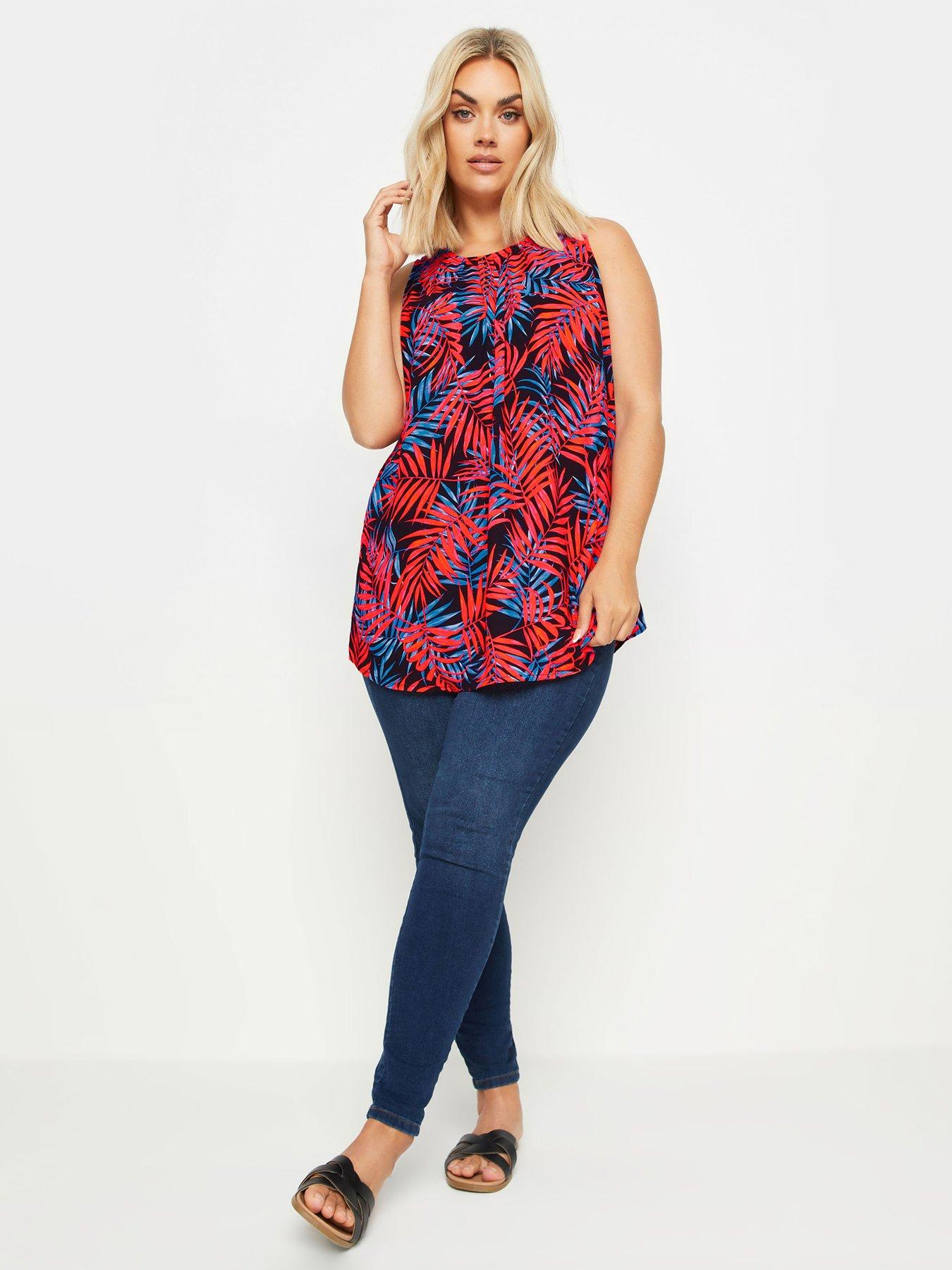 Image 3 of 4 of Yours Pleat Formal Vest Blouse - Multi