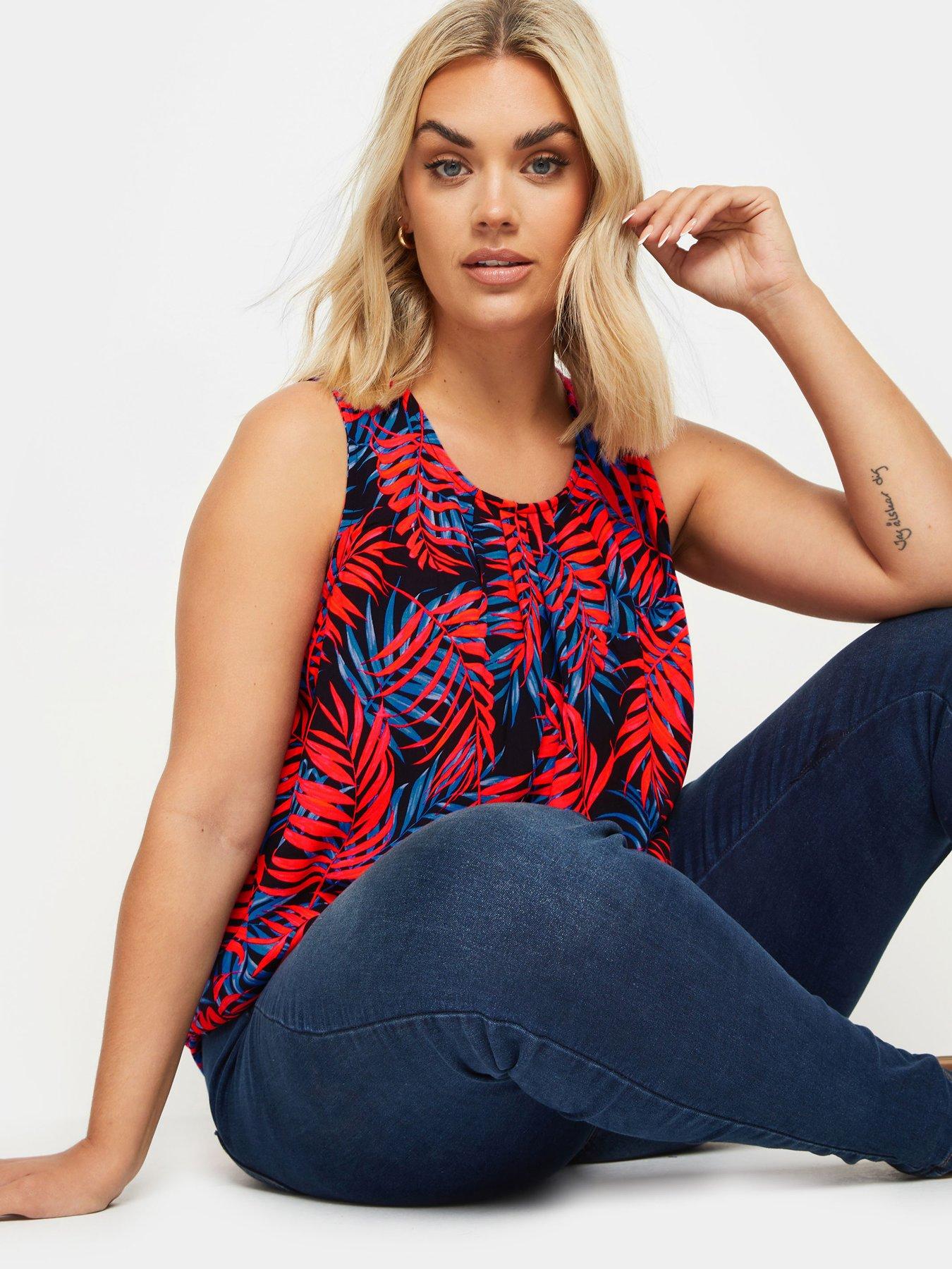 Image 4 of 4 of Yours Pleat Formal Vest Blouse - Multi