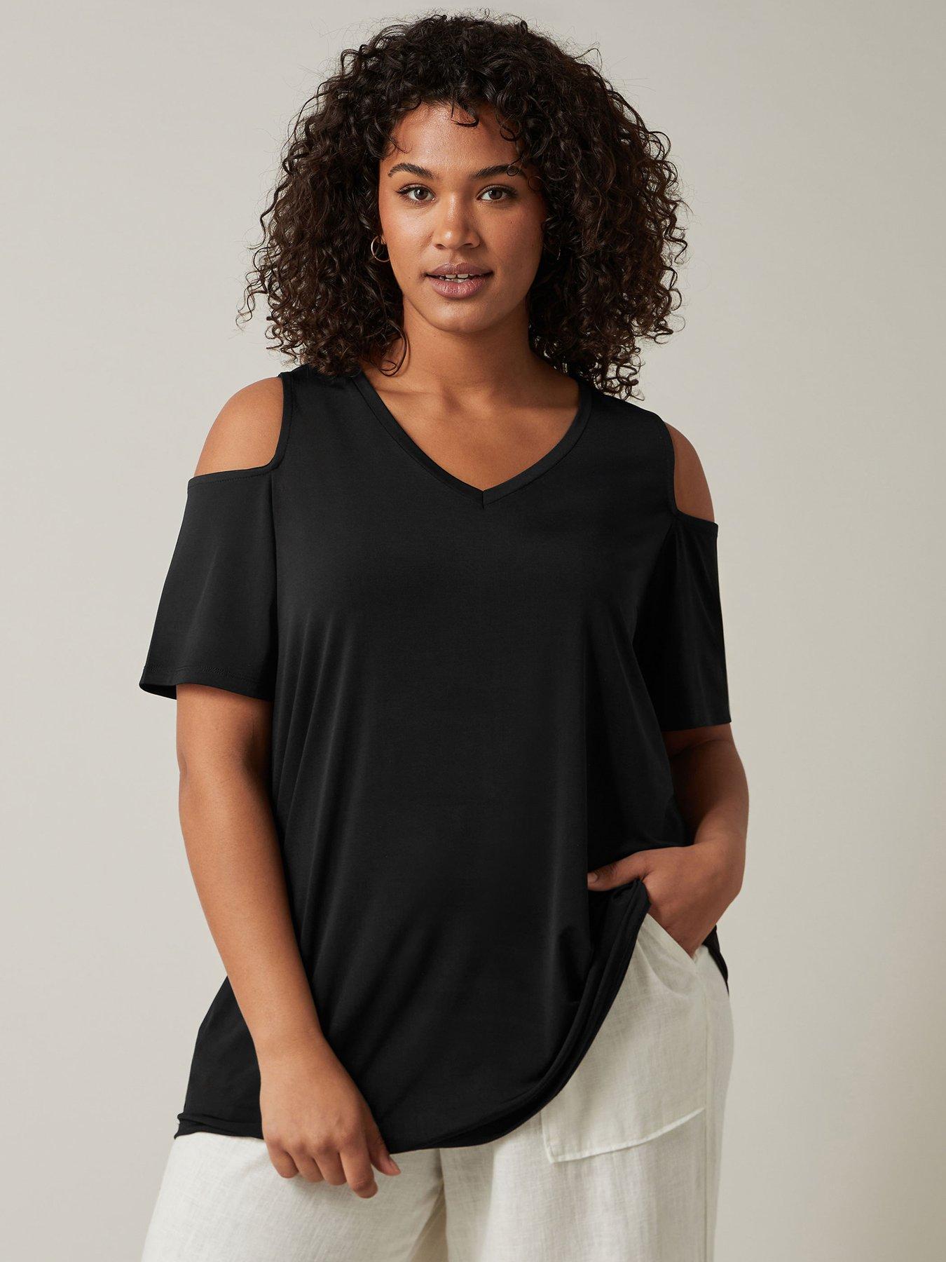 Cold Shoulder Top Black