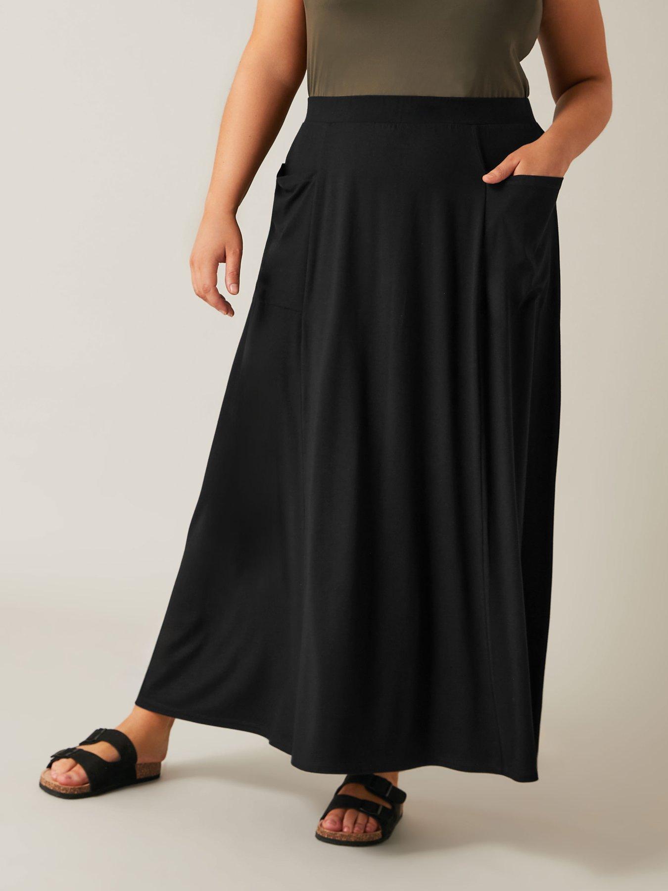 Jersey Pocket Skirt Black