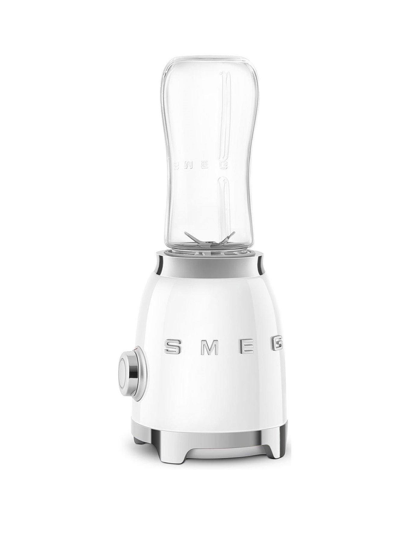 Product photograph of Smeg Pbf01 Retro Style Personal Blender 600ml 300w - White from very.co.uk