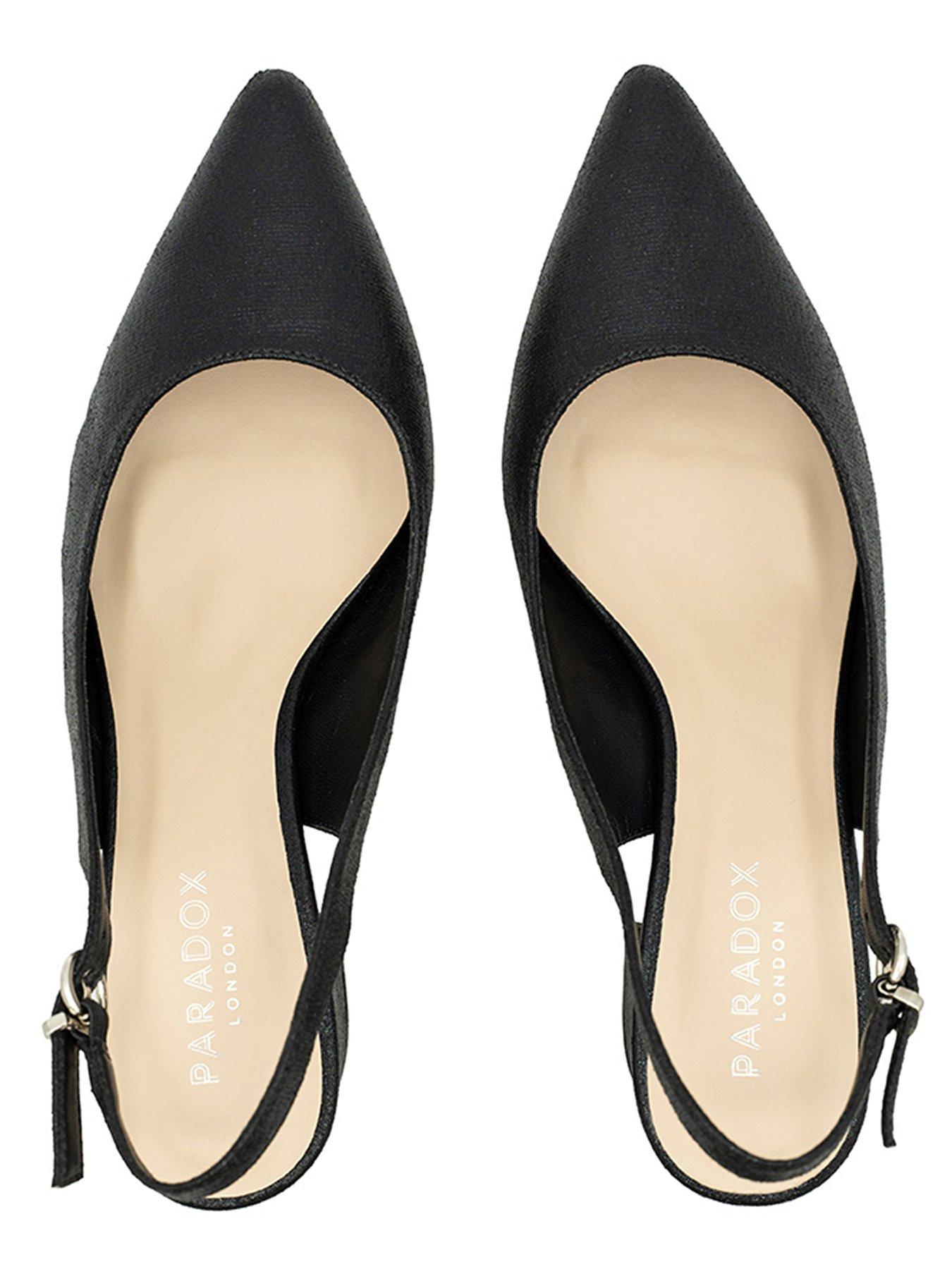 Image 4 of 4 of Paradox London Flynn Wide Fit Shimmer Heeled Shoe - Black