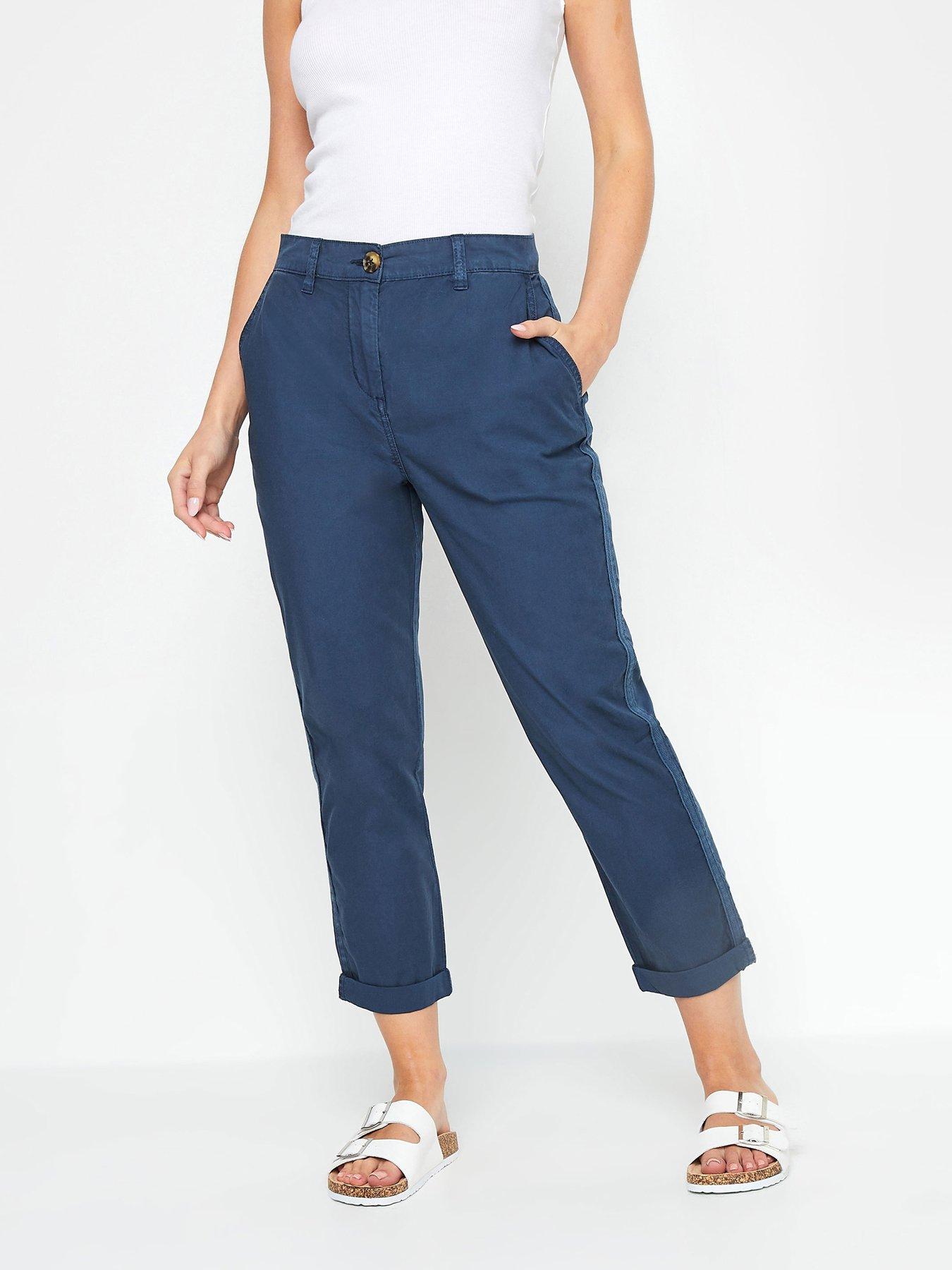 Image 1 of 4 of M&Co Petite Belt Loop Pocket Chino - &nbsp;Navy blue