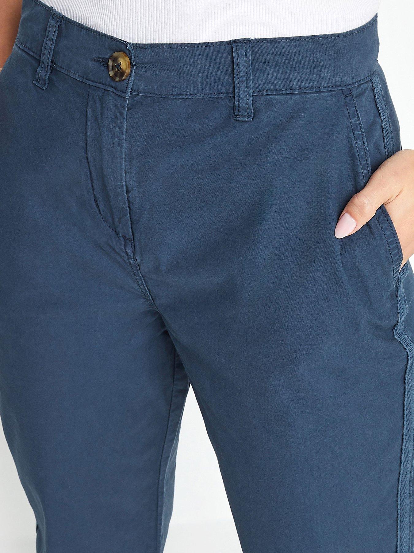 Image 4 of 4 of M&Co Petite Belt Loop Pocket Chino - &nbsp;Navy blue