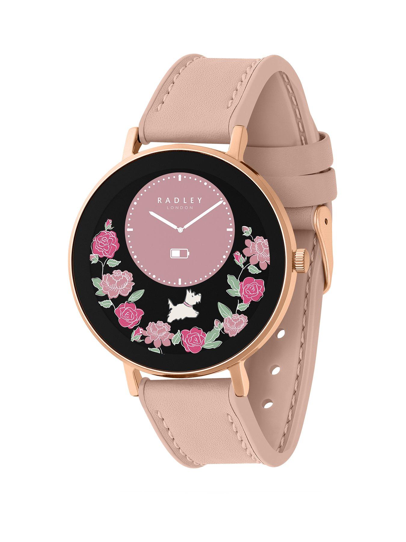 Product photograph of Radley Series 28 Amoled Leather Strap Watch - Cobweb from very.co.uk