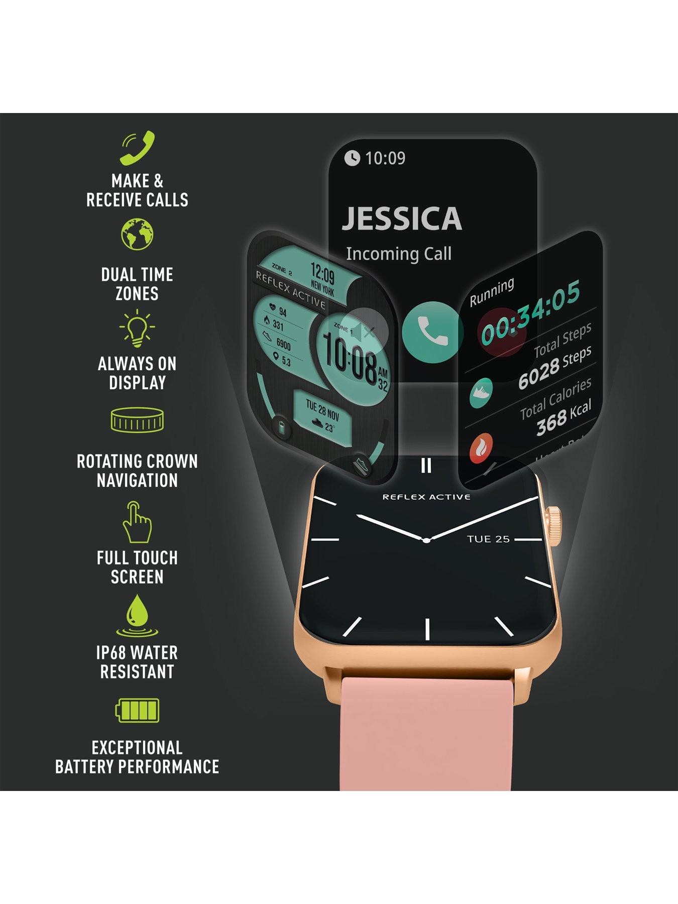 Image 2 of 4 of Reflex Active Series 30 Smart Calling Amoled Watch - Beige