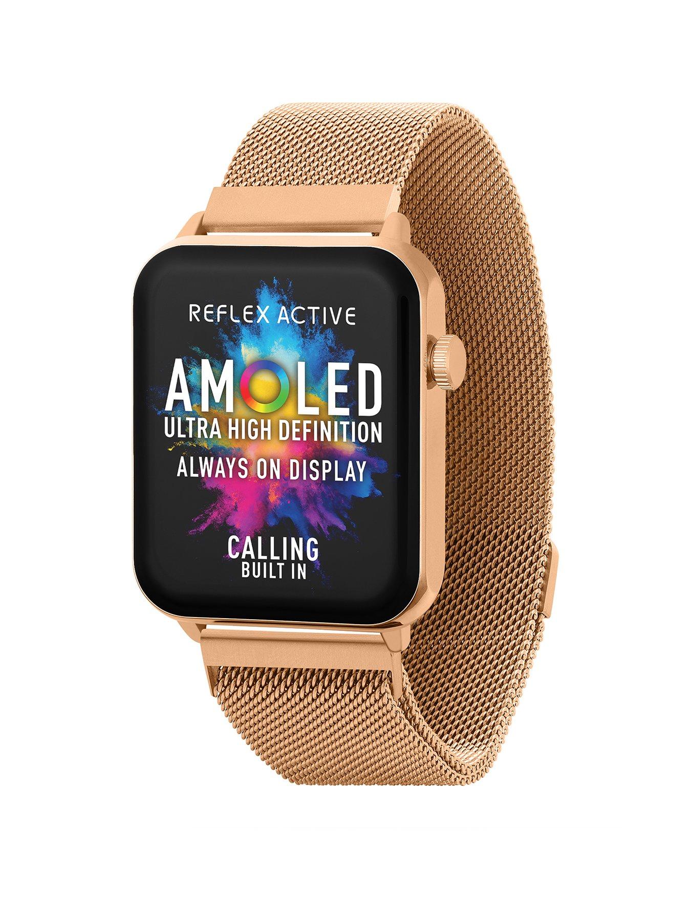 Product photograph of Reflex Active Series 30 Smart Calling Amoled Watch from very.co.uk