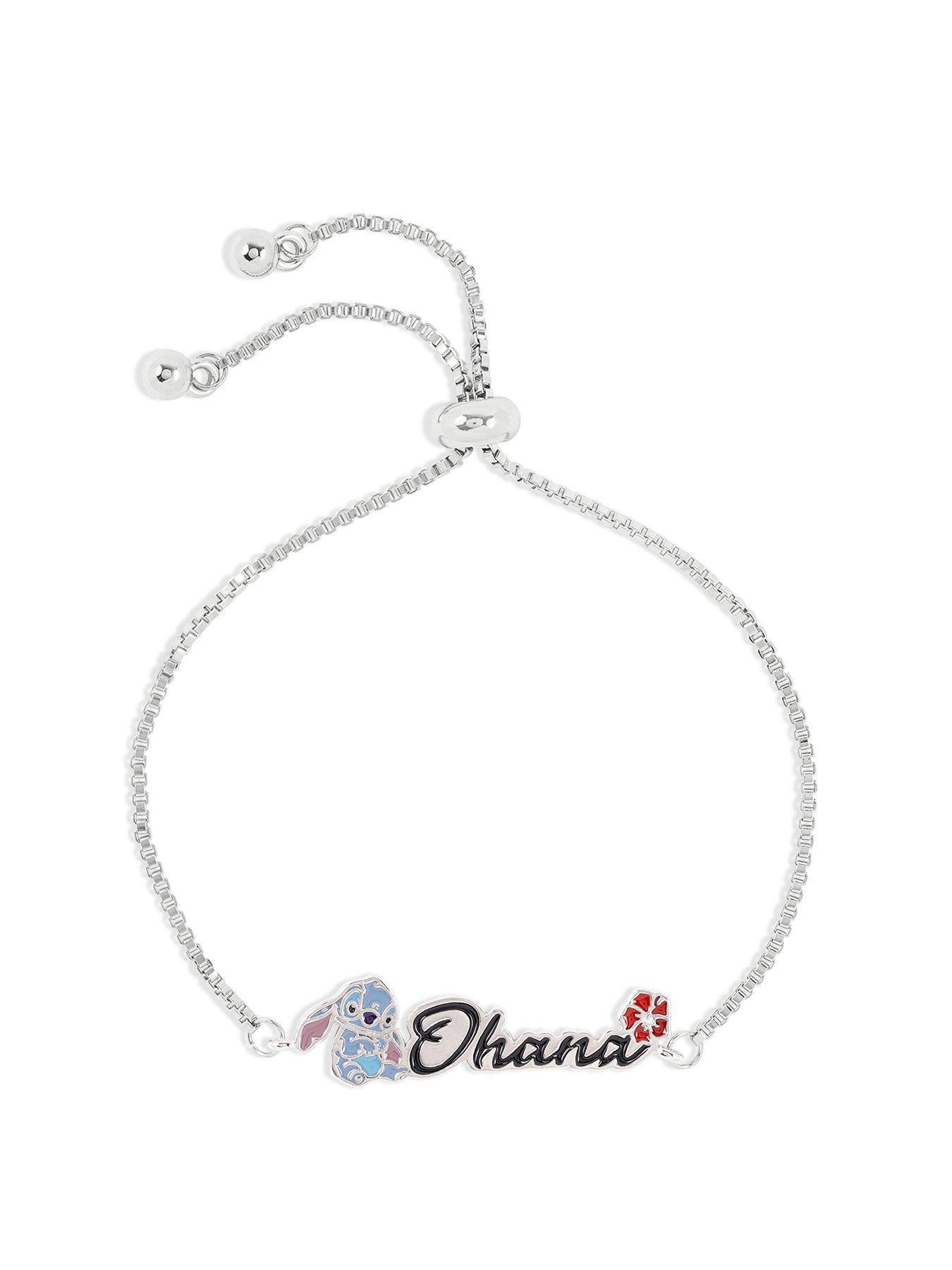 Disney Lilo and Stitch Silver Plated Brass Adjustable Friendship Bracelet