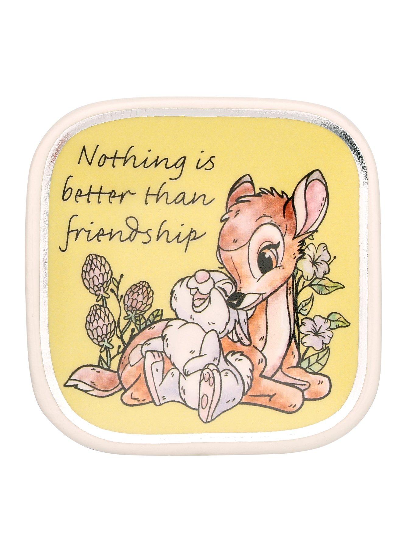 Image 4 of 7 of Disney Bambi Yellow, pink &amp; blue Ceramic Gift 3 piece Boxed Trinket Tray Set
