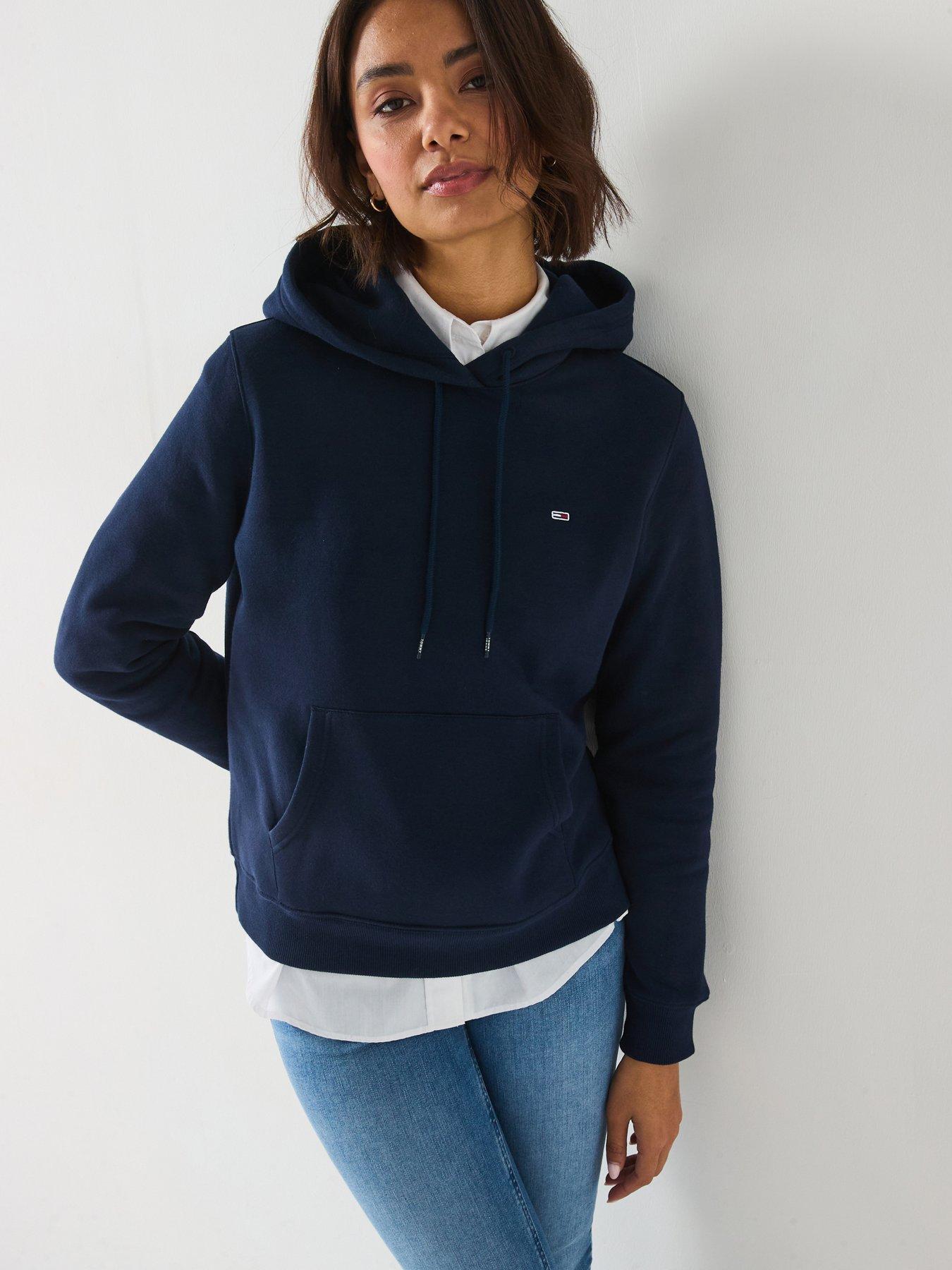 Tommy Jeans Flag Logo Hoodie - Navy