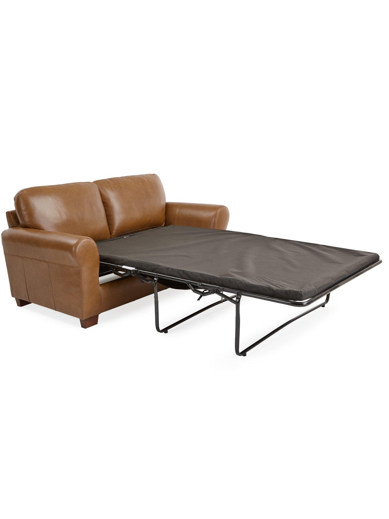 Image 4 of 7 of Very Home Bailey 2 Seater Leather Sofa Bed - Tan&nbsp;- FSC&reg; Certified