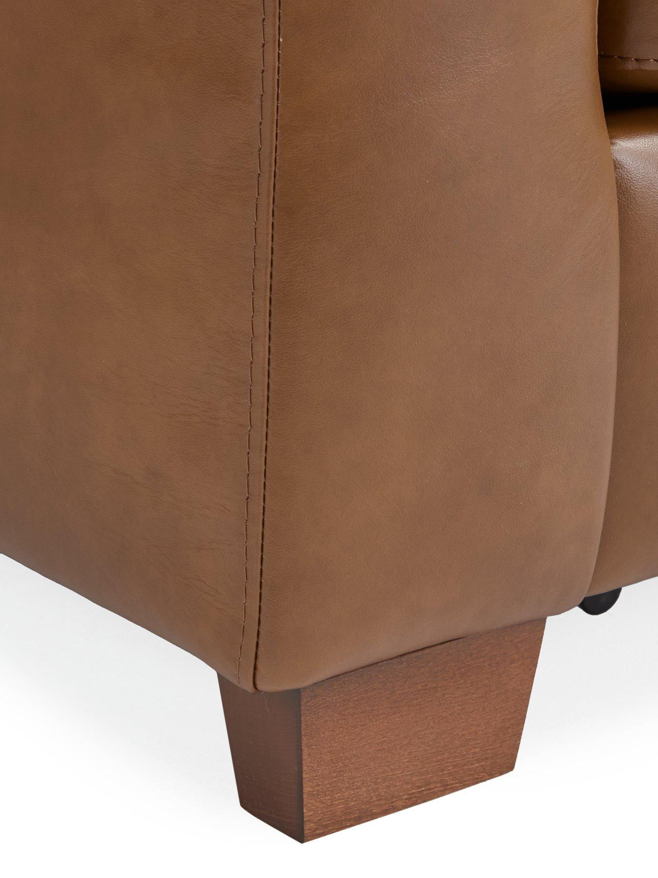 Image 5 of 7 of Very Home Bailey 2 Seater Leather Sofa Bed - Tan&nbsp;- FSC&reg; Certified