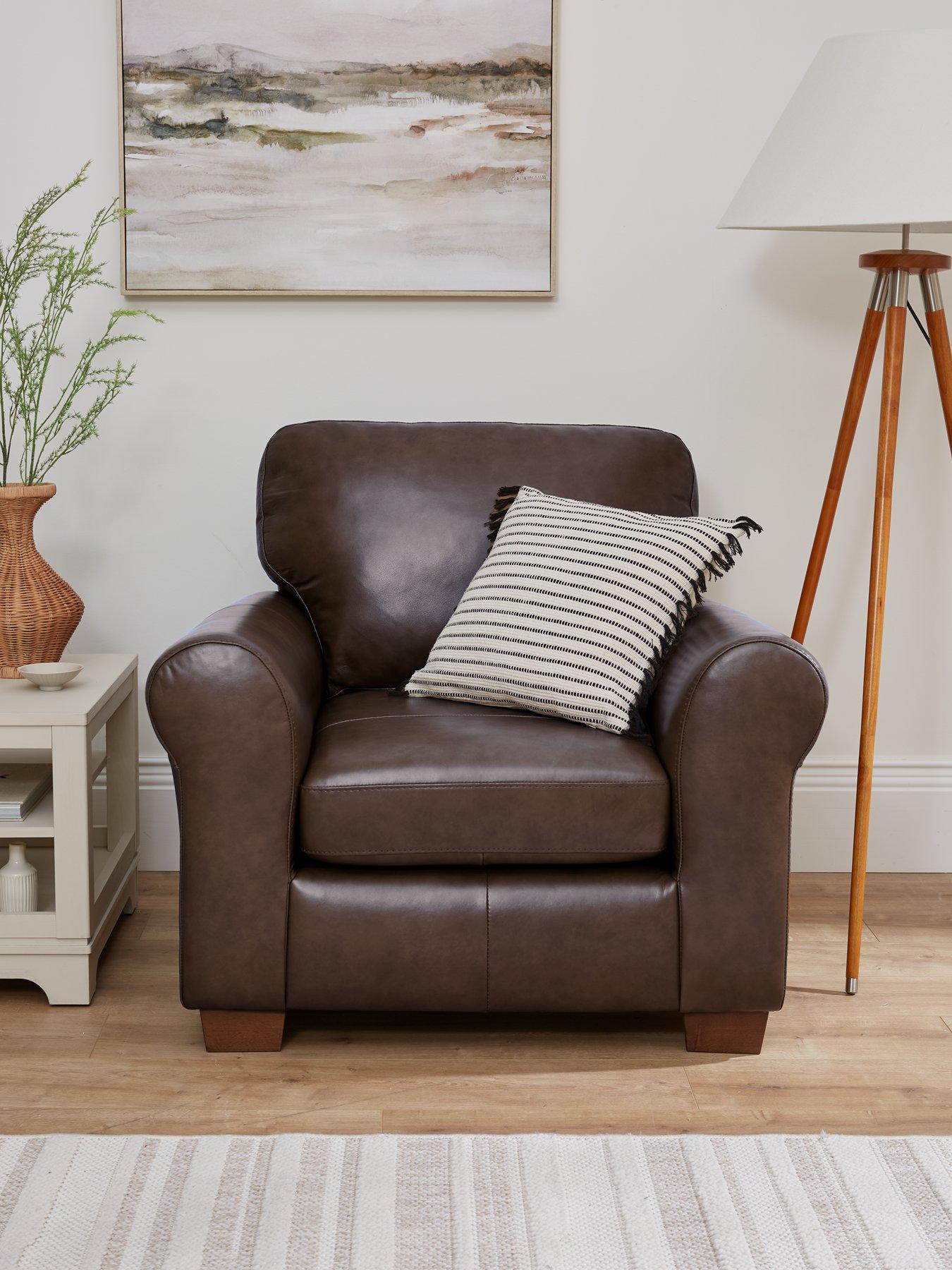undefined Bailey Leather Armchair - Tan - FSC Certified