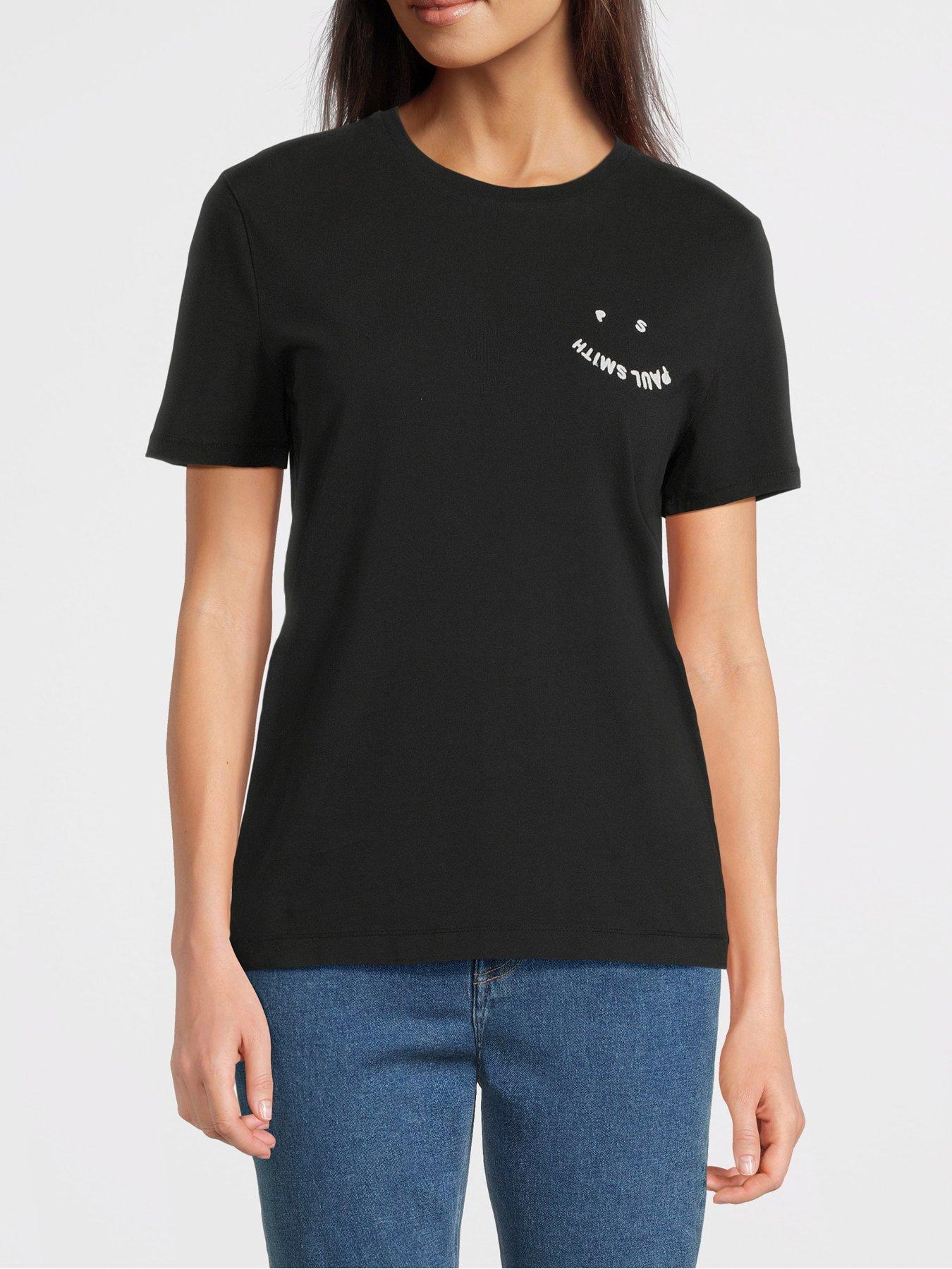 undefined Happy Logo T-Shirt - Black