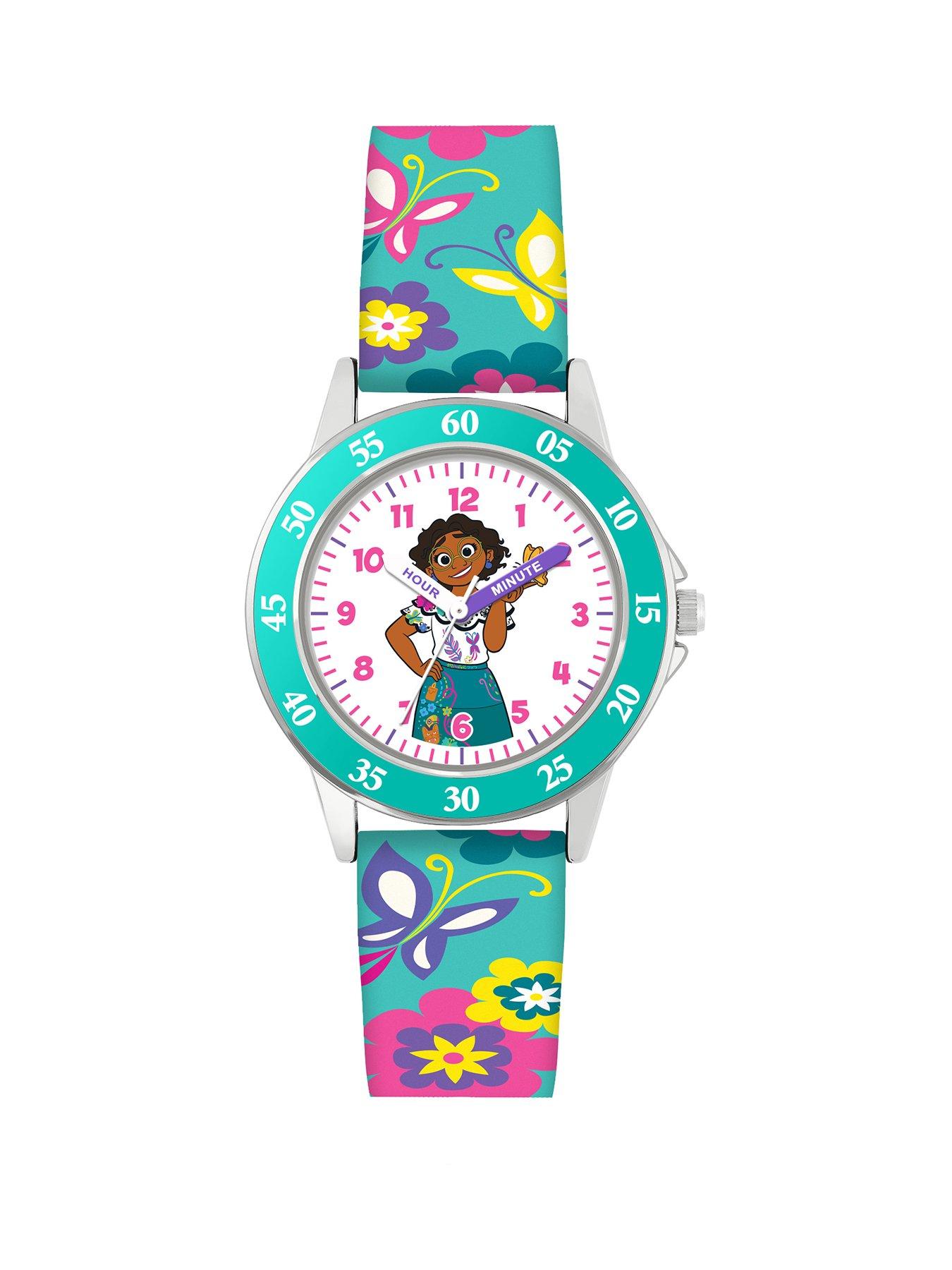 Product photograph of Disney Encanto Multicoloured Silicone Time Teacher Strap Watch from very.co.uk