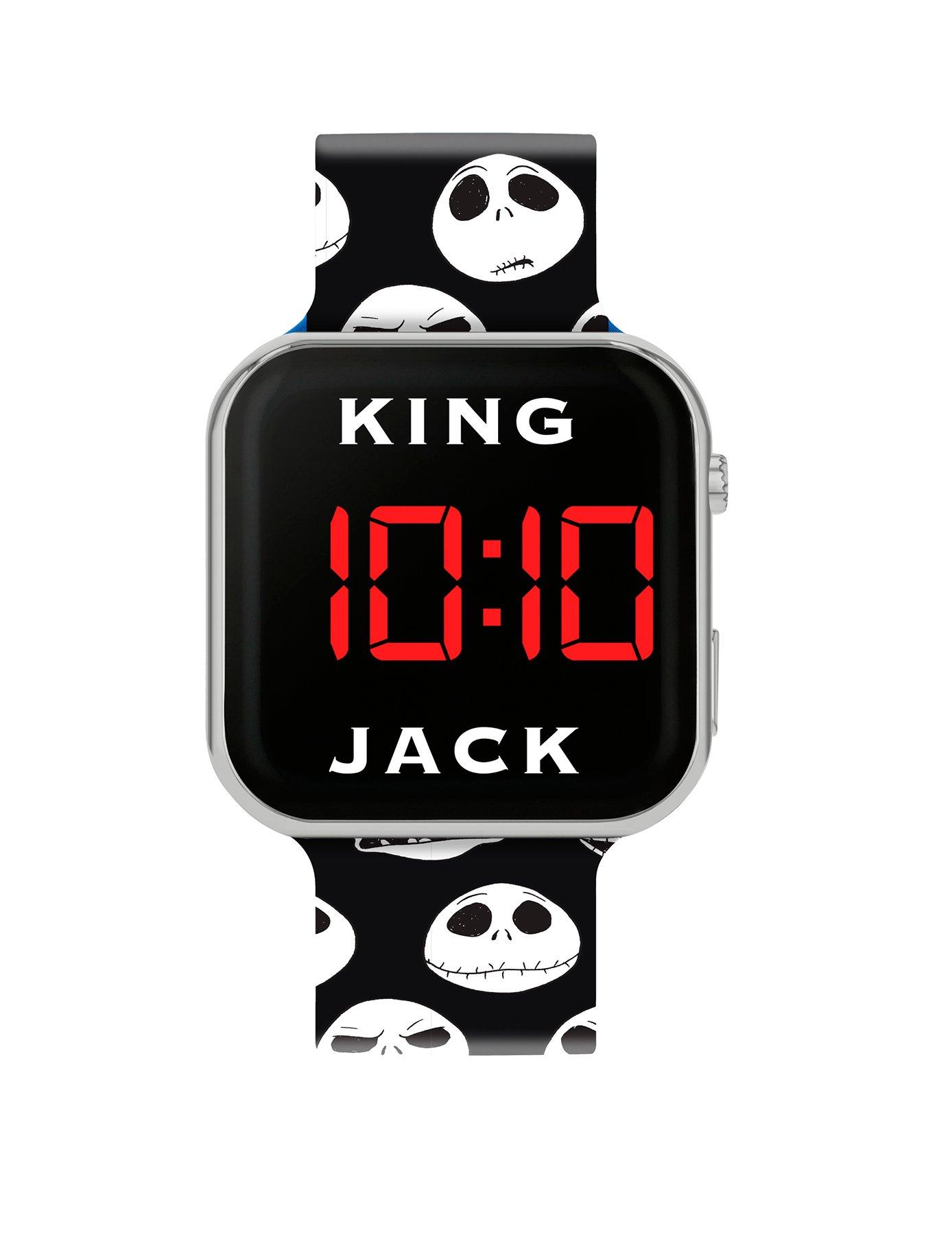 Product photograph of Disney The Nightmare Before Christmas Black Strap Led Watch from very.co.uk