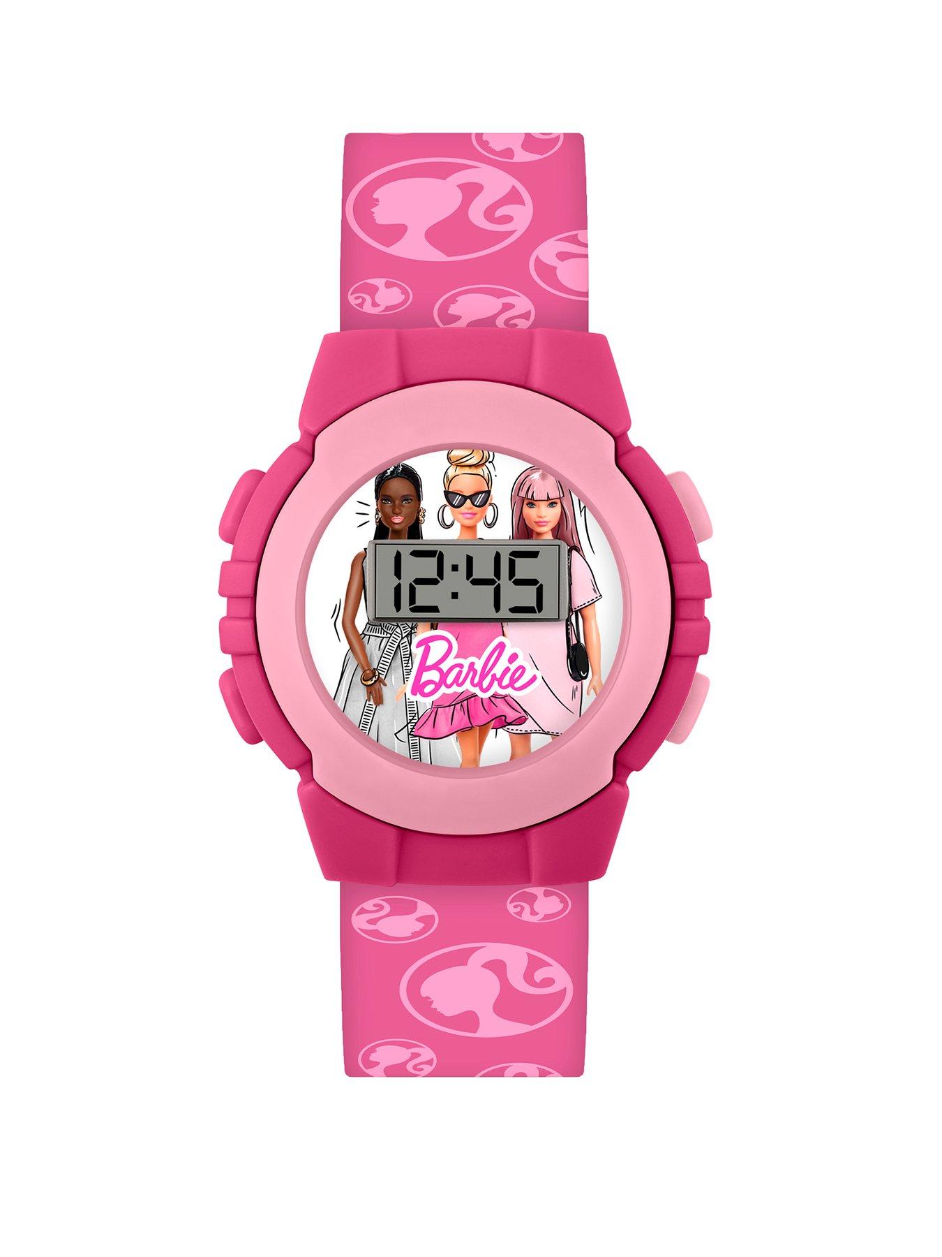 Product photograph of Barbie Pink Digital Watch from very.co.uk