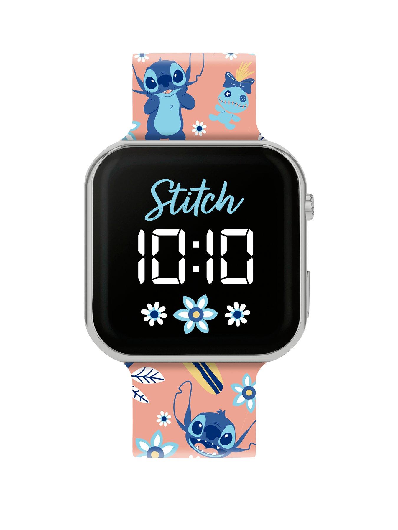 Product photograph of Disney Lilo Stitch Printed Led Watch from very.co.uk