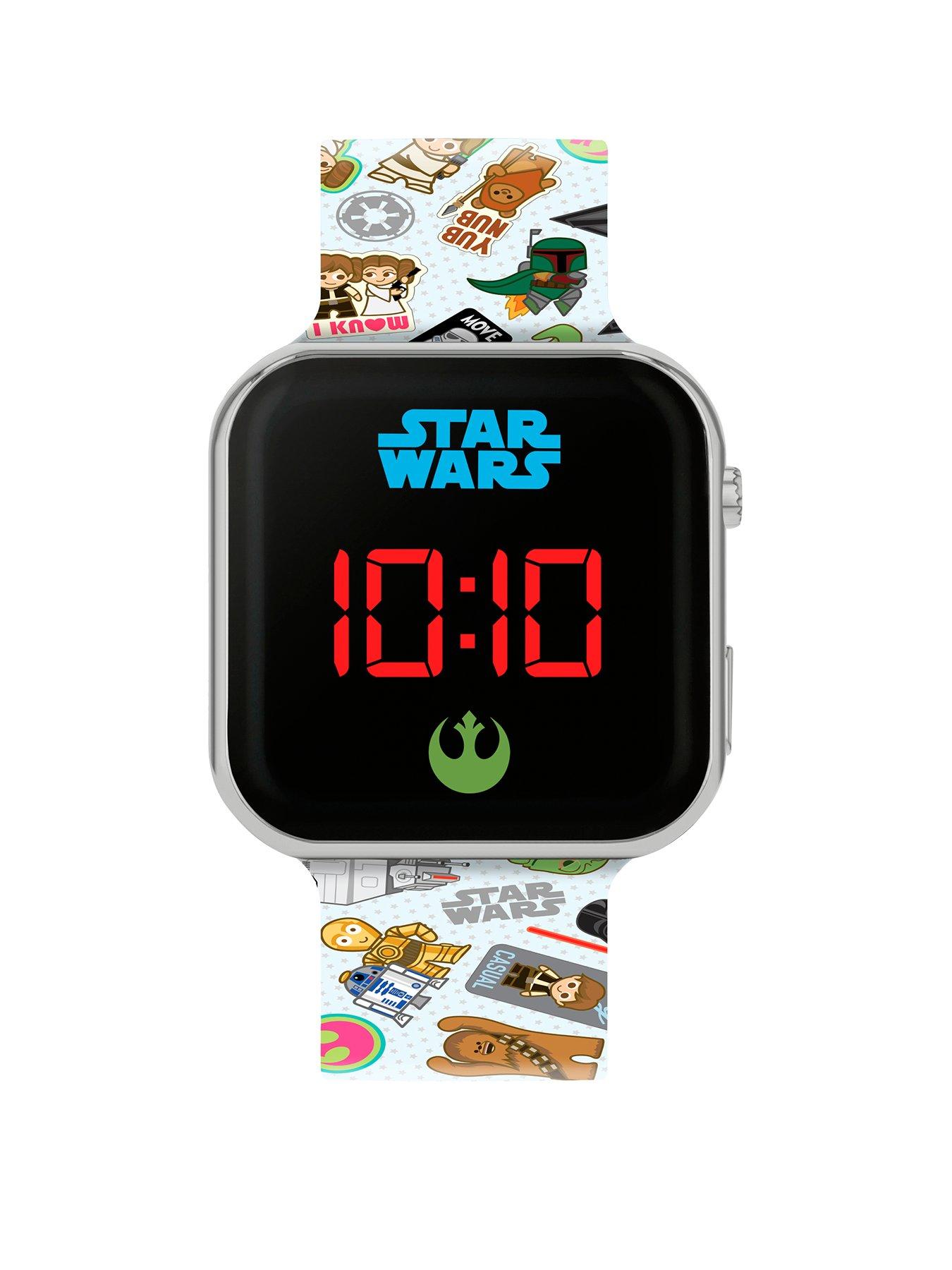 Product photograph of Star Wars Led Strap Watch from very.co.uk