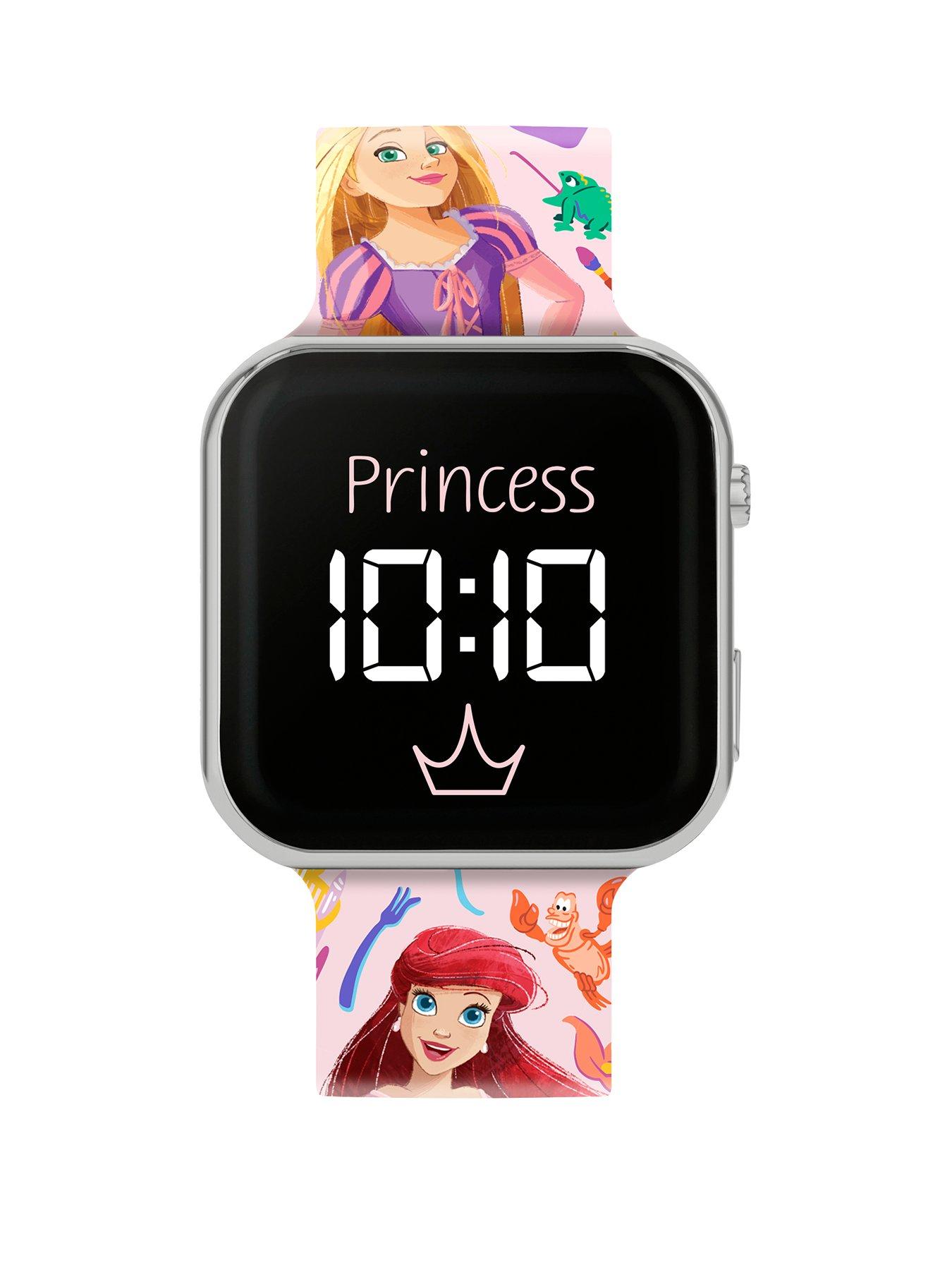 Product photograph of Disney Princess Printed Led Strap Watch from very.co.uk