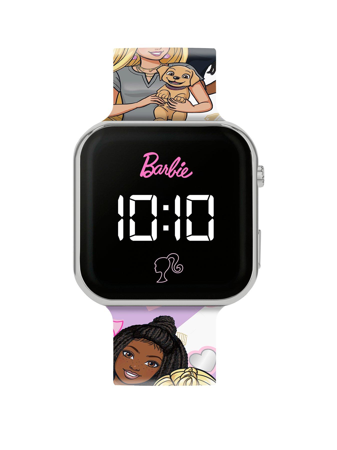 Product photograph of Barbie Printed Led Watch from very.co.uk