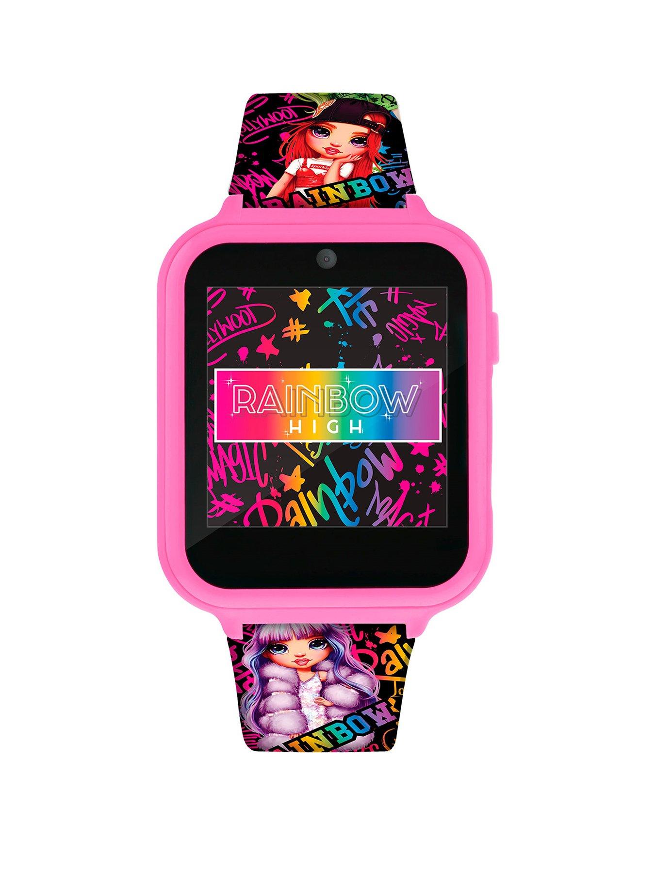 Product photograph of Disney Rainbow High Multicoloured Silicone Strap Smart Watch from very.co.uk