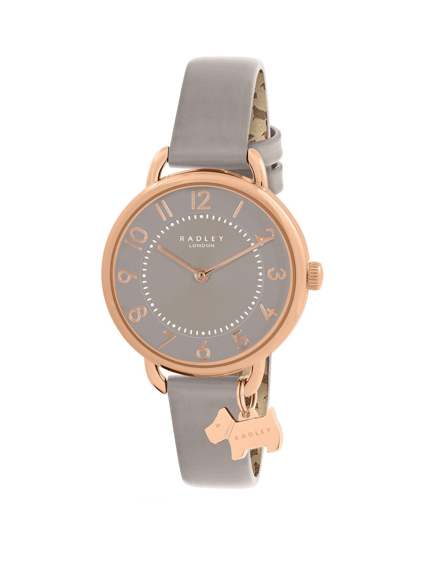 Product photograph of Radley Ladies Southwark Park Open Shoulder Cloud Burst Grey Watch from very.co.uk