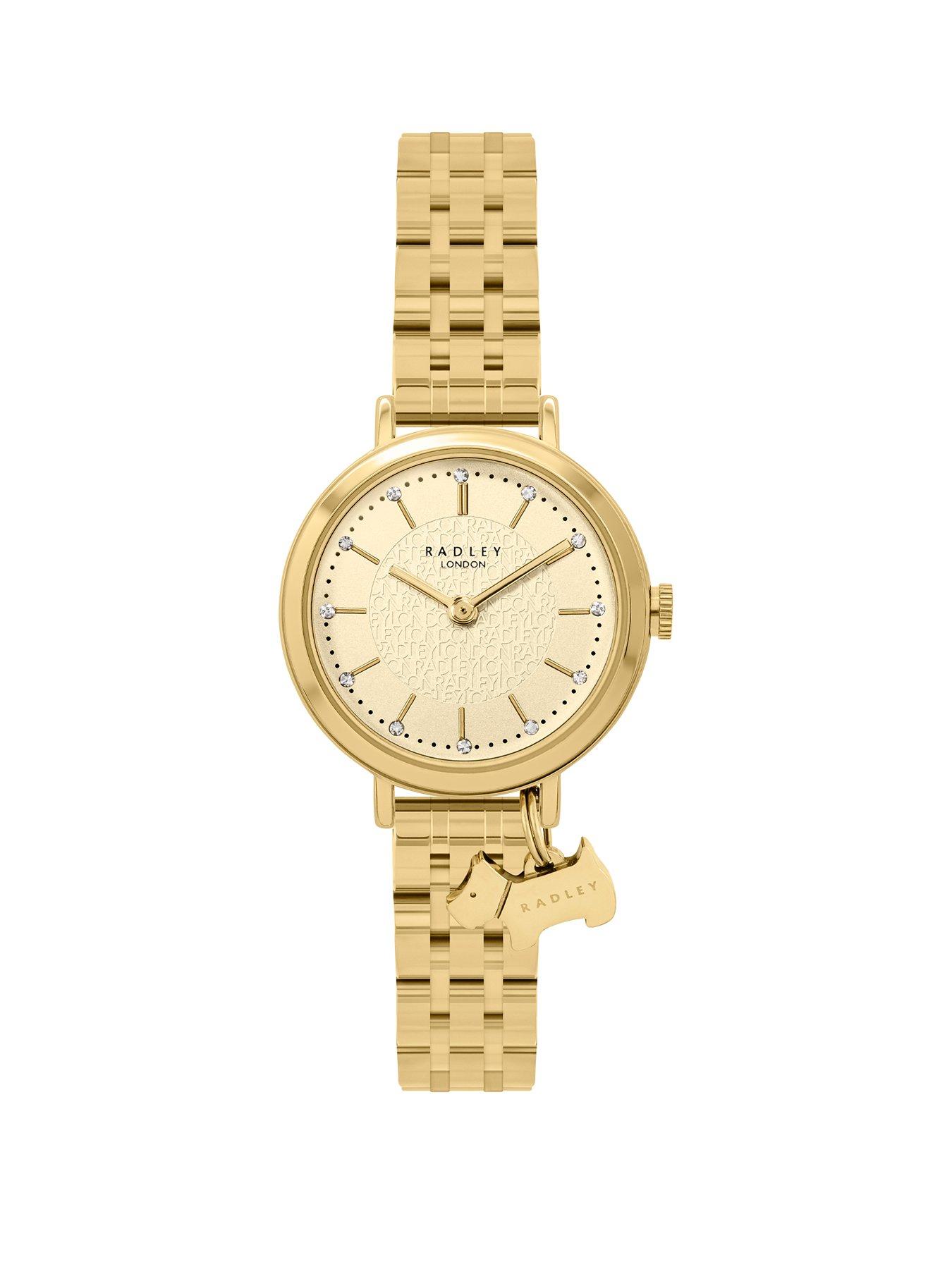 Product photograph of Radley Ladies Selby Street Rose Gold Link Bracelet Watch from very.co.uk