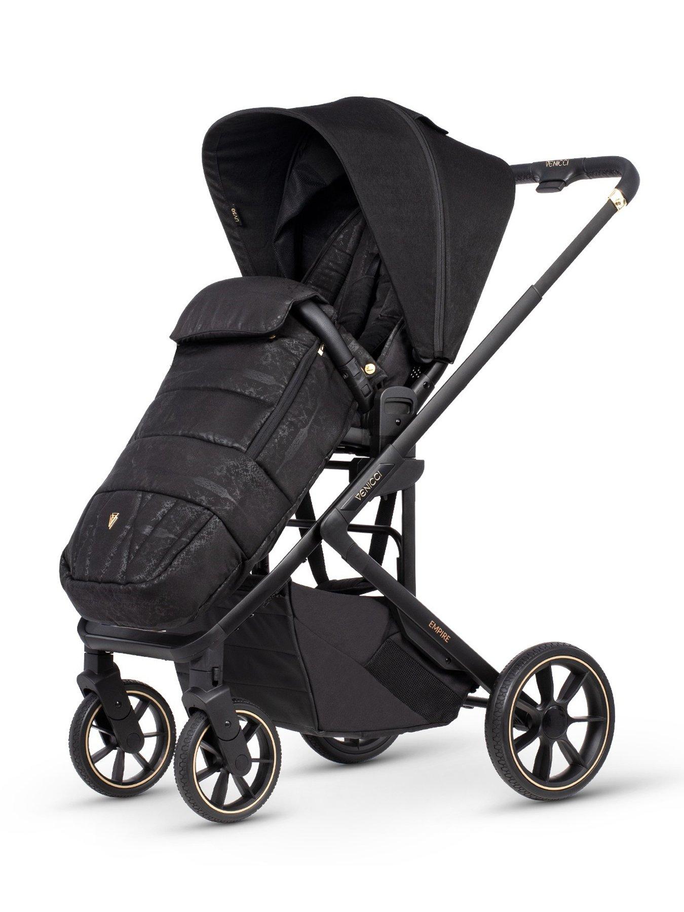 Venicci Empire 3in1 Plus Base Travel System Pushchair Bundle Ultra Black Very