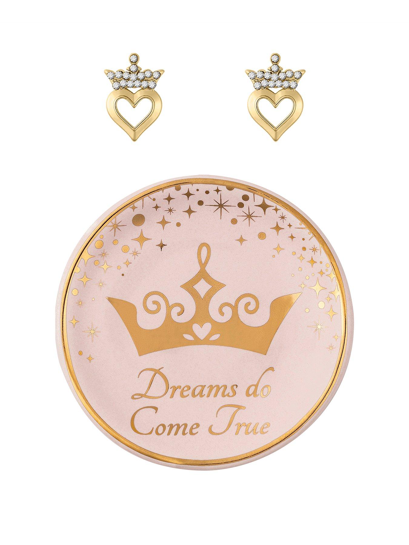 Image of Disney Princess Earrings and Trinket Tray Set