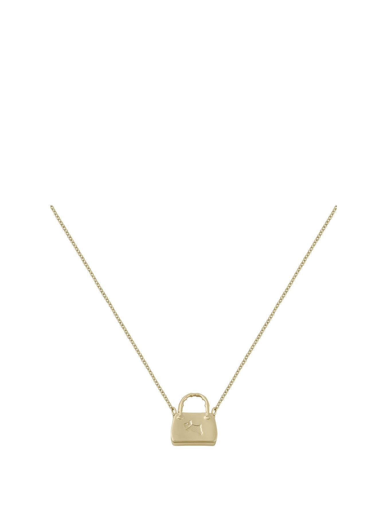 Product photograph of Radley 18ct Gold Plated Handbag Charm Necklace from very.co.uk