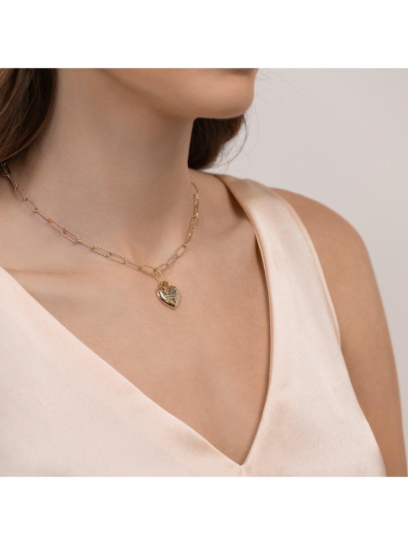 Image 4 of 6 of Radley 18ct Gold Plated Heart Padlock Necklace