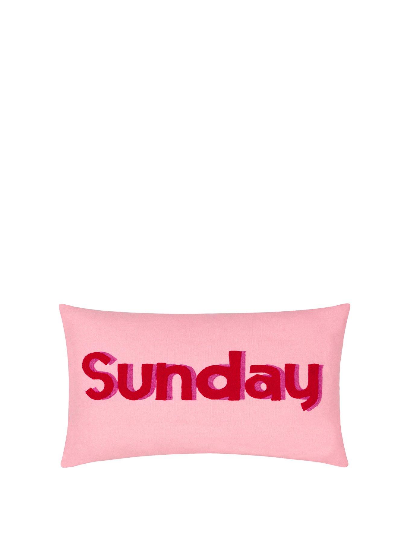 Product photograph of Furn Sunday Cushion In Pink from very.co.uk