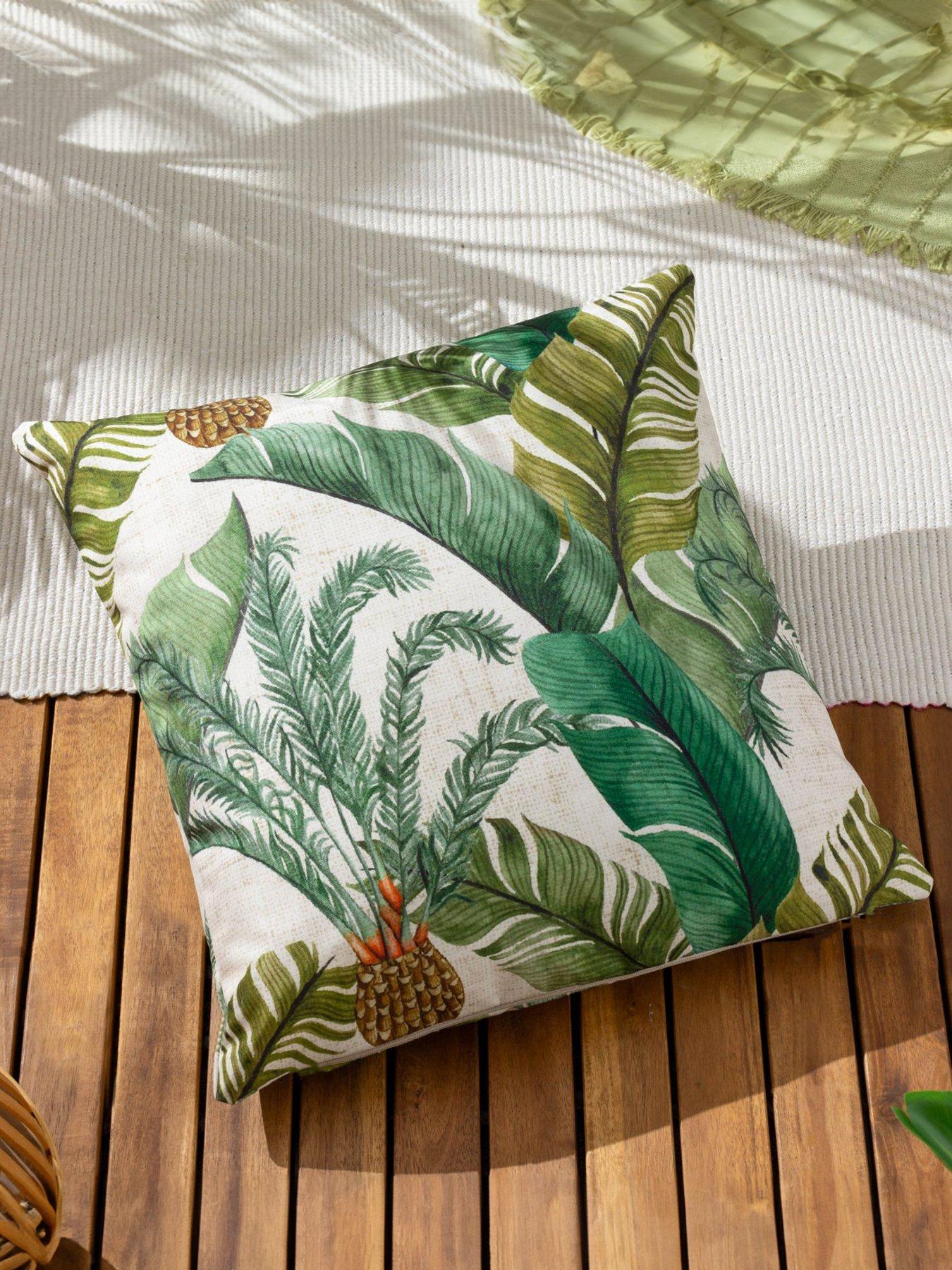 Product photograph of Wylder Tropics Maui 43x43 Outdoor Polyester Cushion Multi from very.co.uk