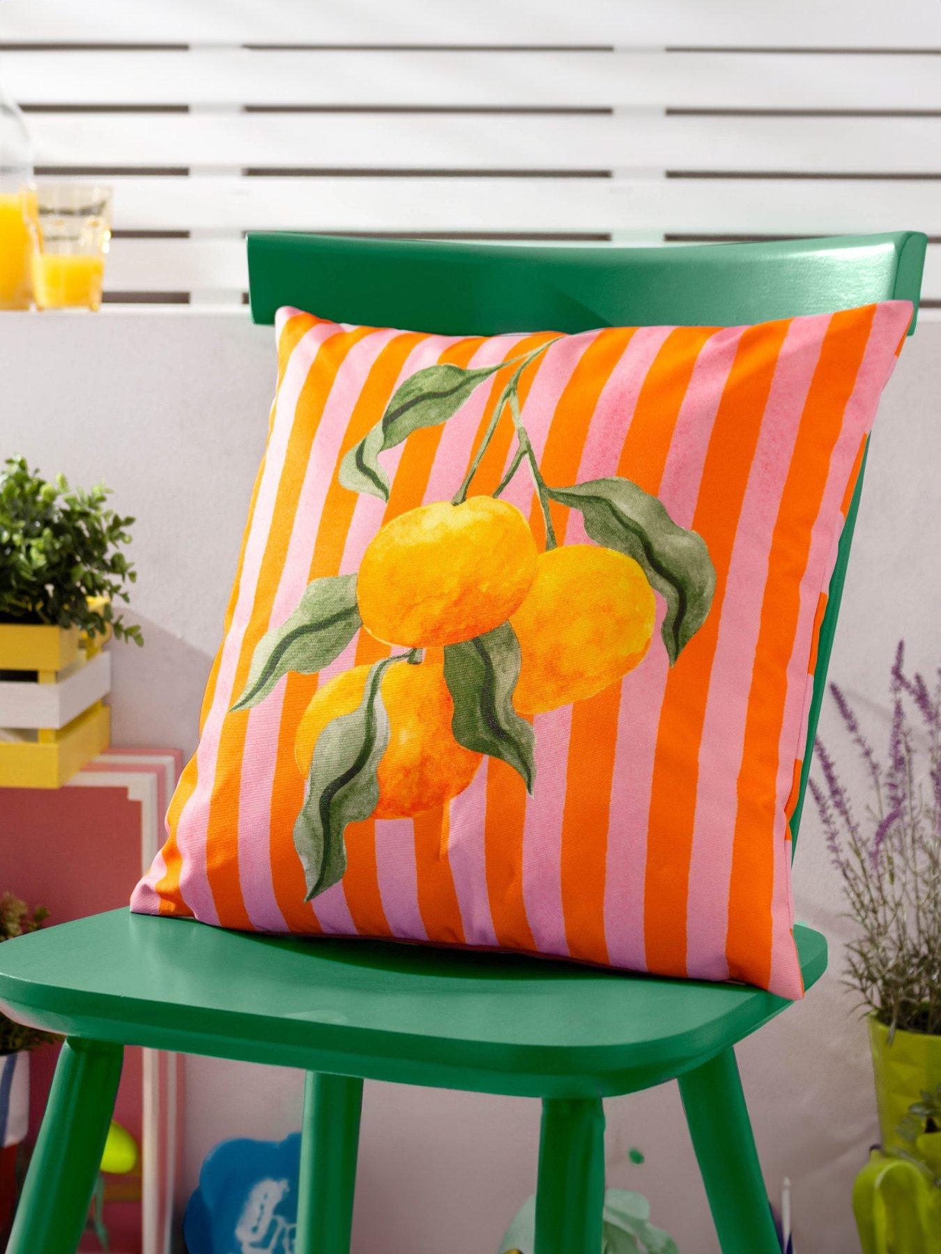 Product photograph of Furn Oranges 43x43 Outdoor Polyester Cushion Orange from very.co.uk