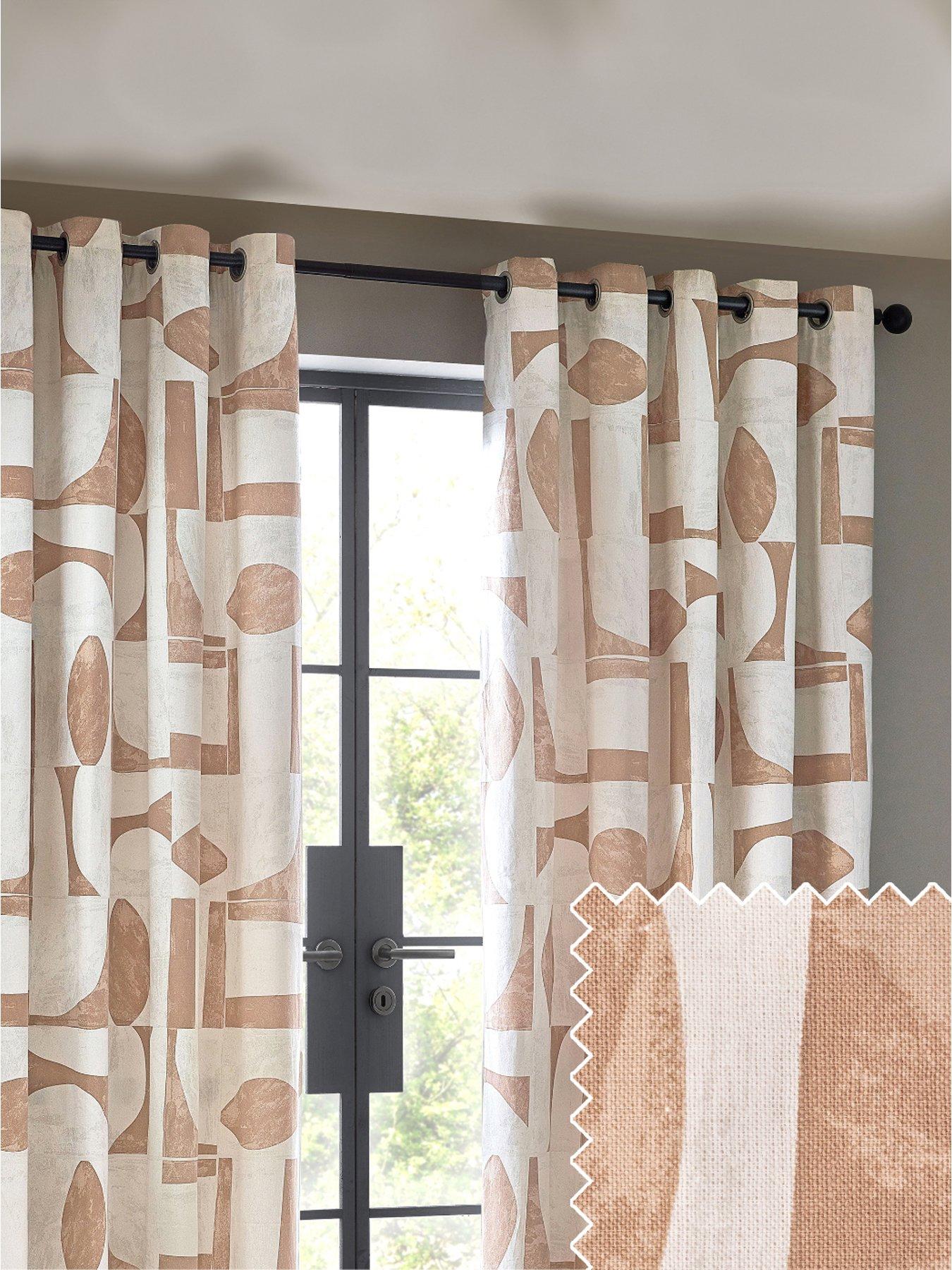 Product photograph of Hoem Carro 168x183 Eyelet Curtains Clay from very.co.uk