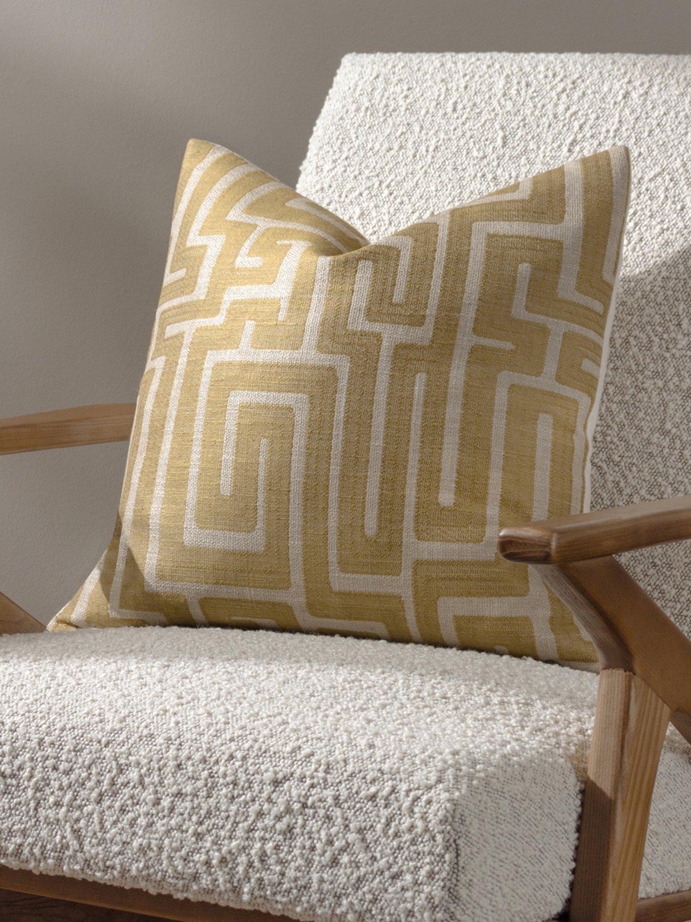 Product photograph of Hoem Lauder Cushion In Olive from very.co.uk