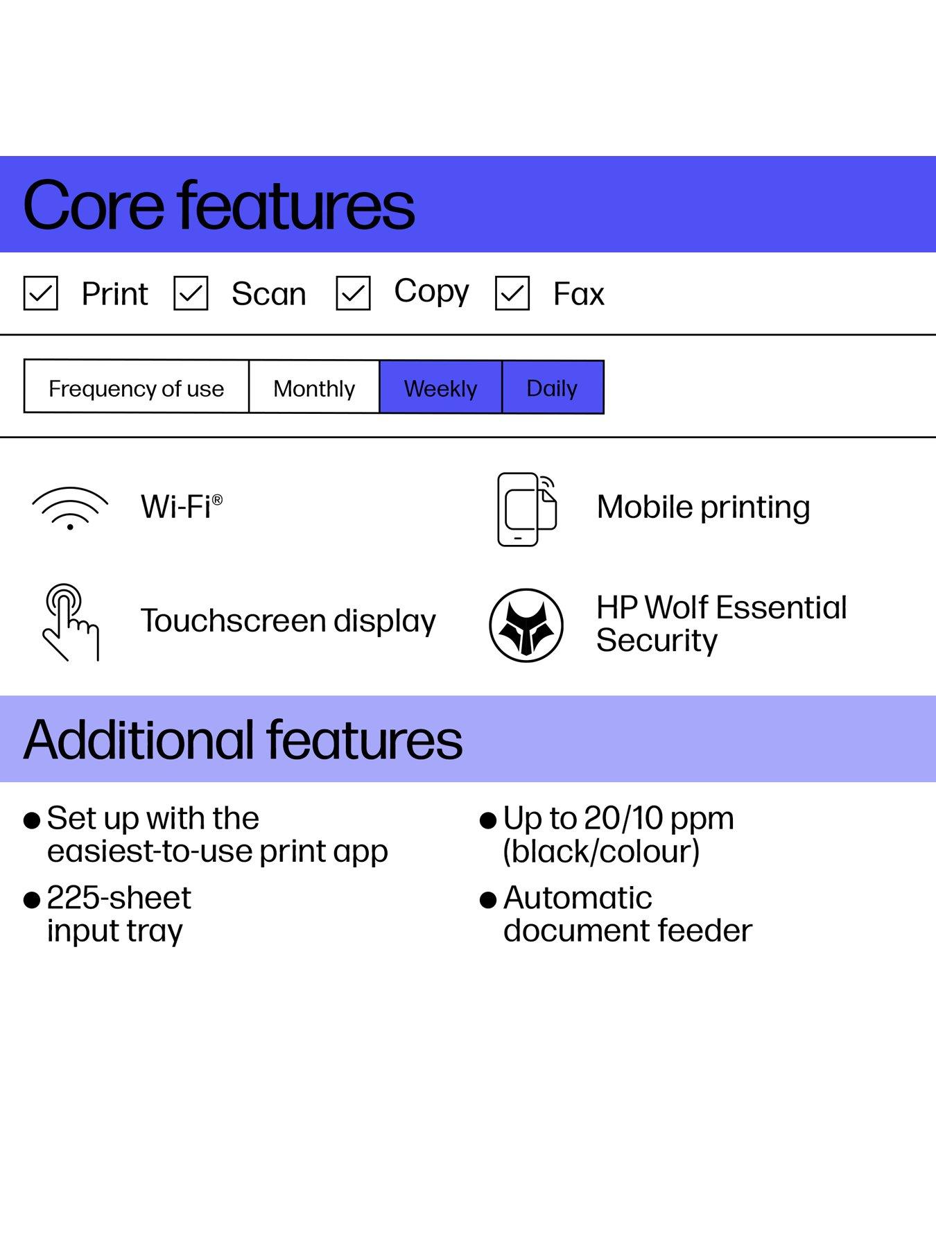 Image 6 of 8 of HP OfficeJet Pro 8122e All-in-One Wireless Colour Printer with 3 months of Instant Ink Included with HP+