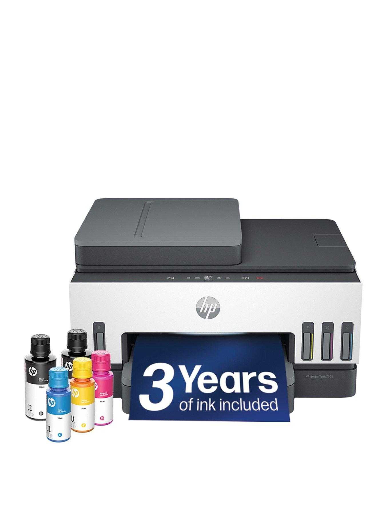HP Smart Tank 7605 Wireless All-in-One Colour Printer with up to 3 years of HP Ink Bottles included