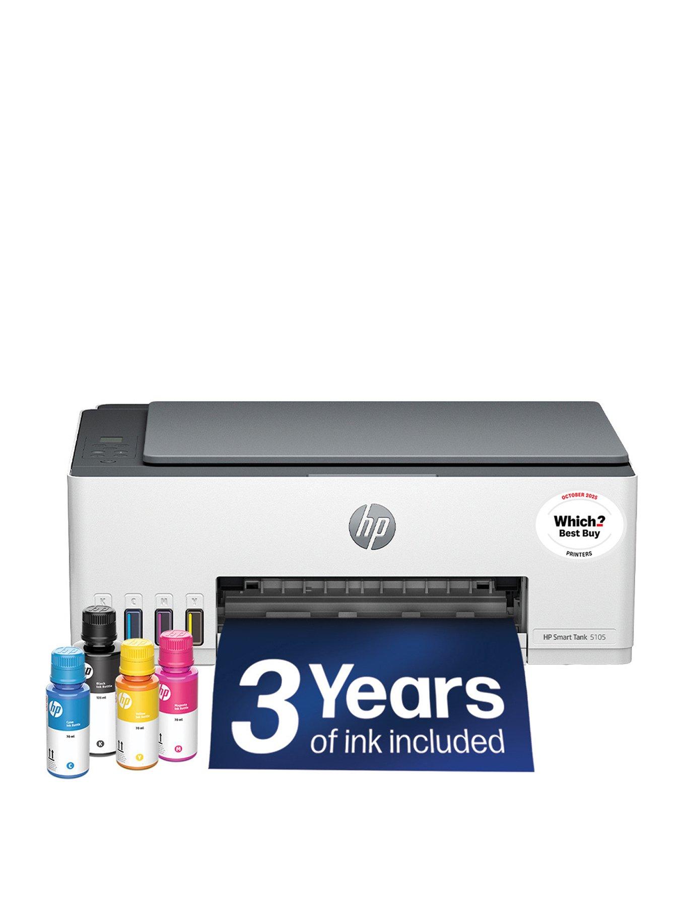 HP Smart Tank 5105 Wireless All-in-One Colour Printer with up to 3 years of HP Ink Bottles included