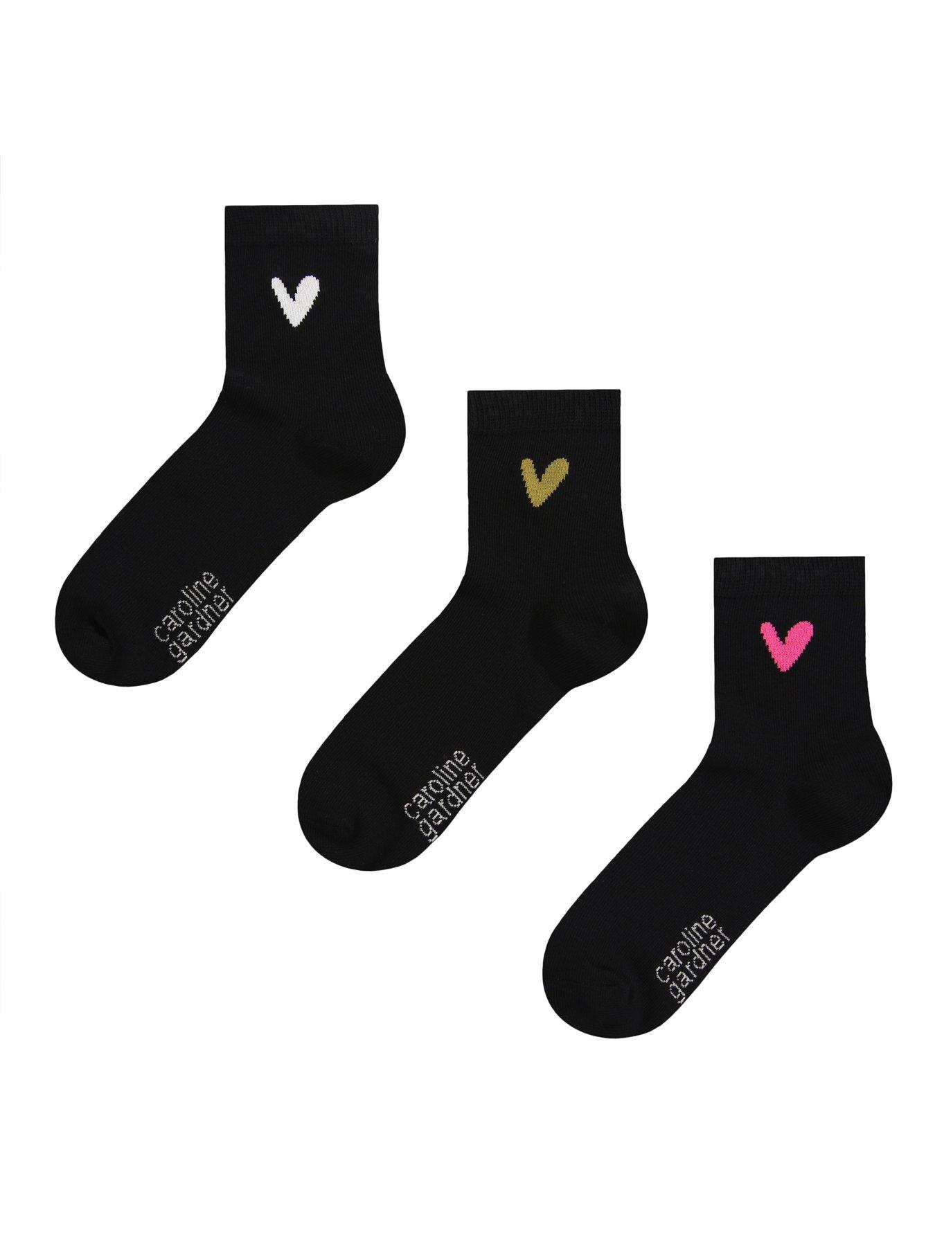 caroline-gardner-heart-detail-3-pack-mid-length-crew-socks-black