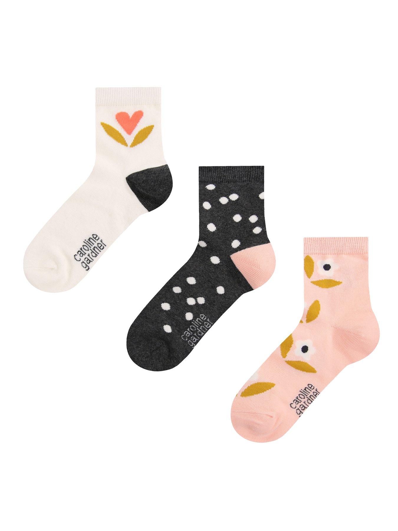 caroline-gardner-flower-amp-spots-printed-3-pack-mid-length-crew-socks-creamgreylight-pink