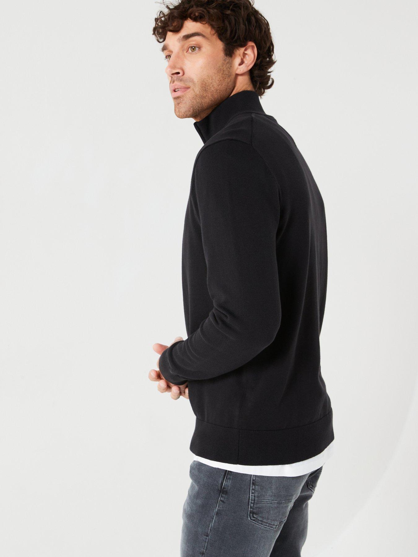 Image 5 of 5 of Tommy Hilfiger Essential Cotton 1/4 Zip Mock Knitted Jumper - Black