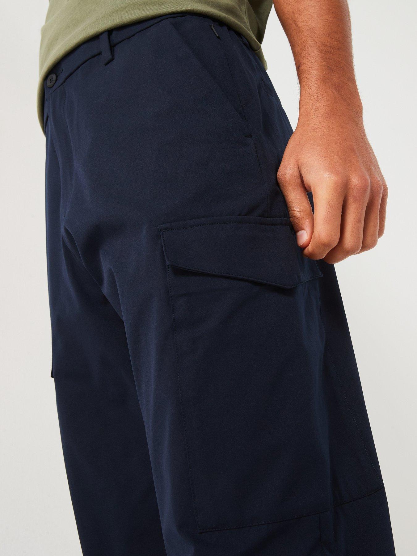 Image 4 of 4 of Tommy Hilfiger Harlem Tapered Fit Performance Tech Cargo Pants - Navy