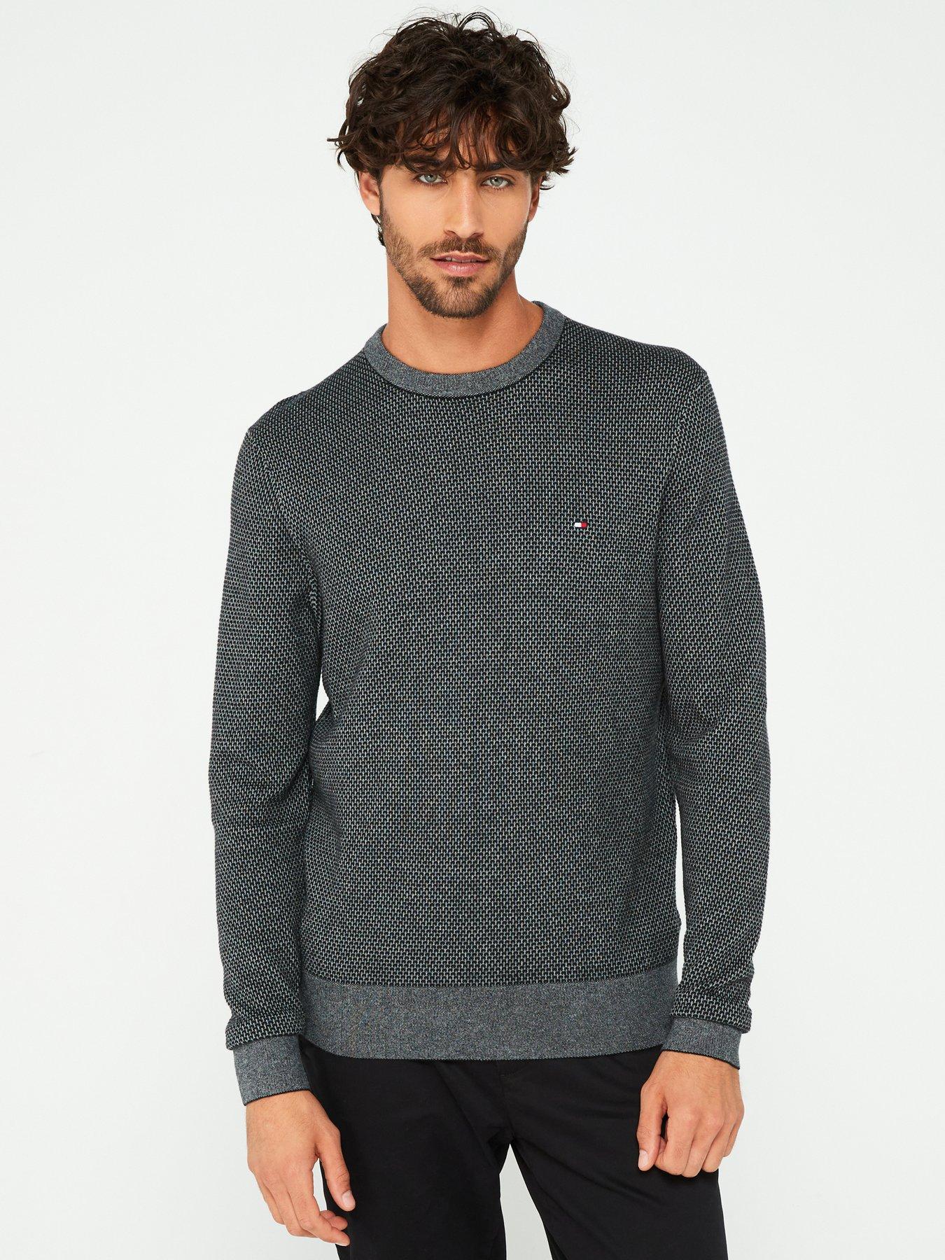 undefined Pima Cotton Cashmere 2 Tone Knitted Jumper - Black