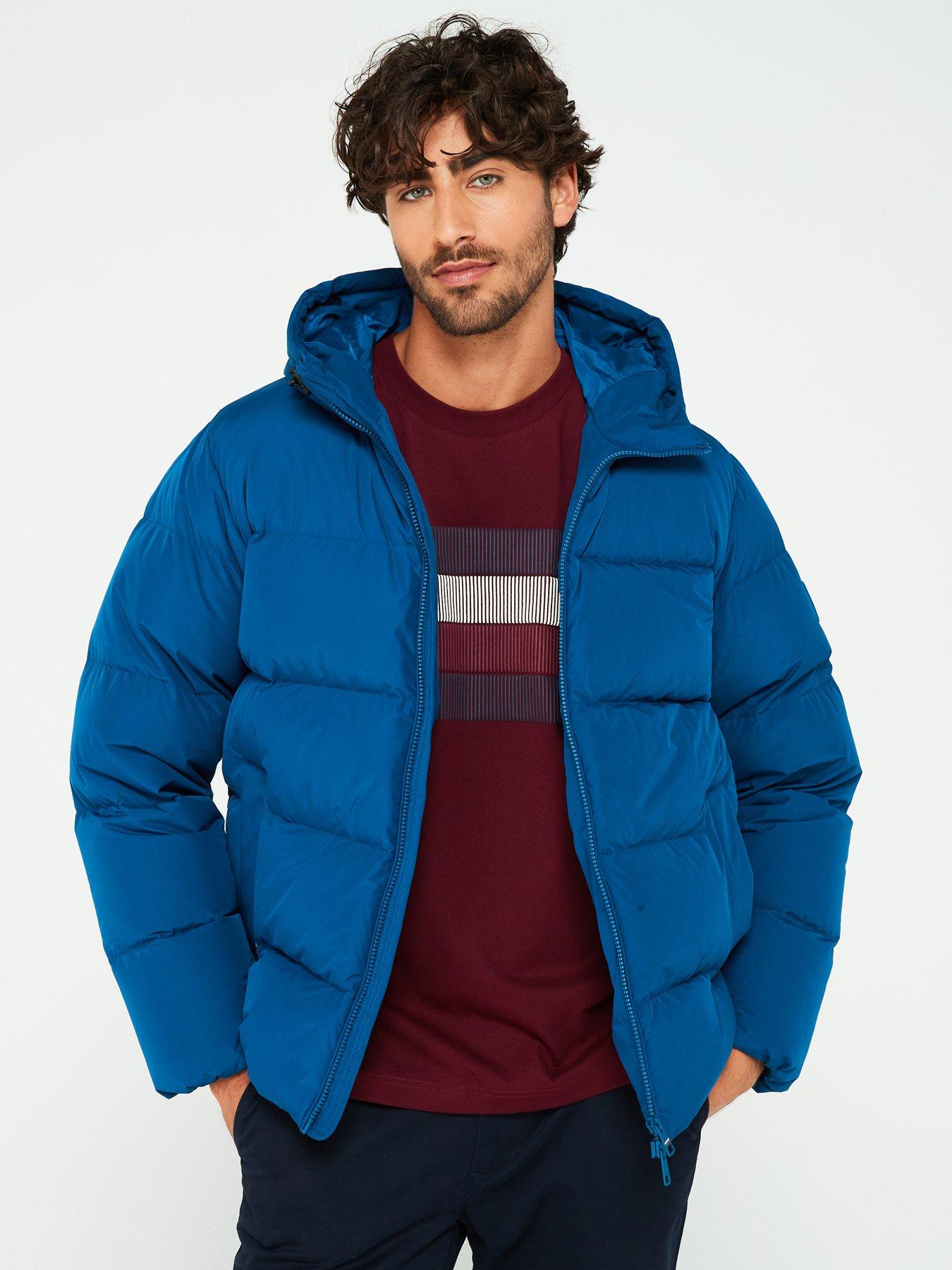 undefined Hooded Down Puffer Jacket - Indigo