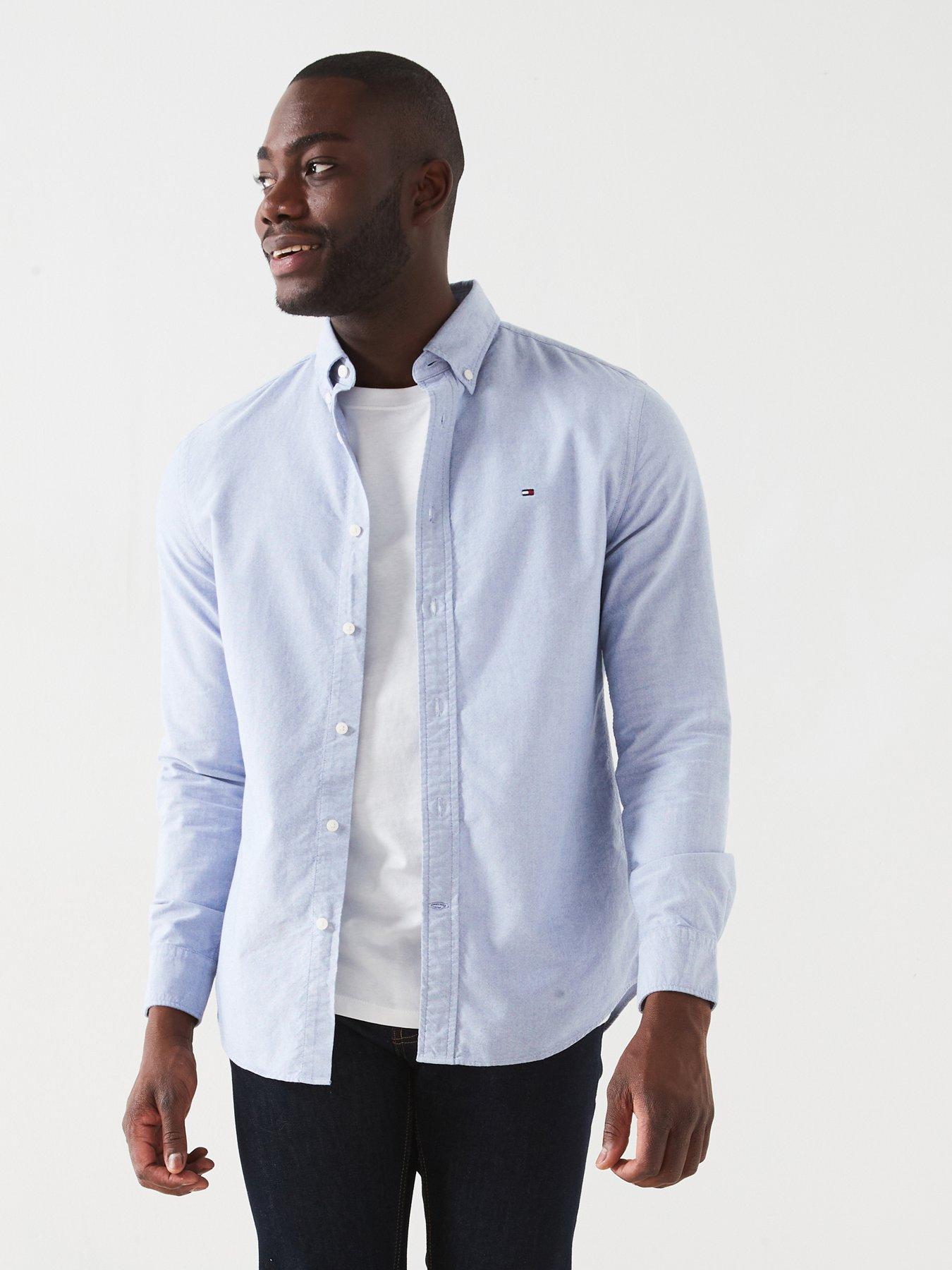 Tommy Hilfiger Solid Heritage Oxford Regular Fit Shirt Light Blue Very